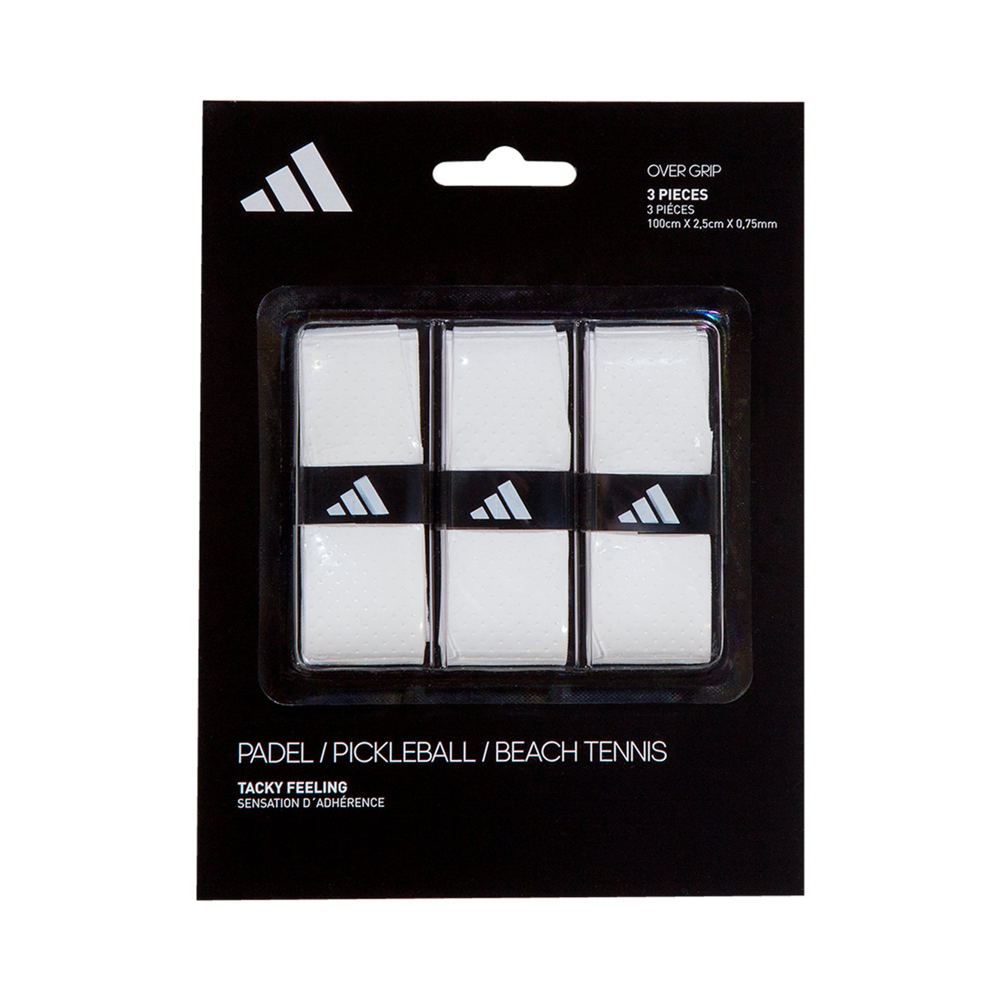 adidas Padel Overgrip Verpakking 3 Stuks-Wit