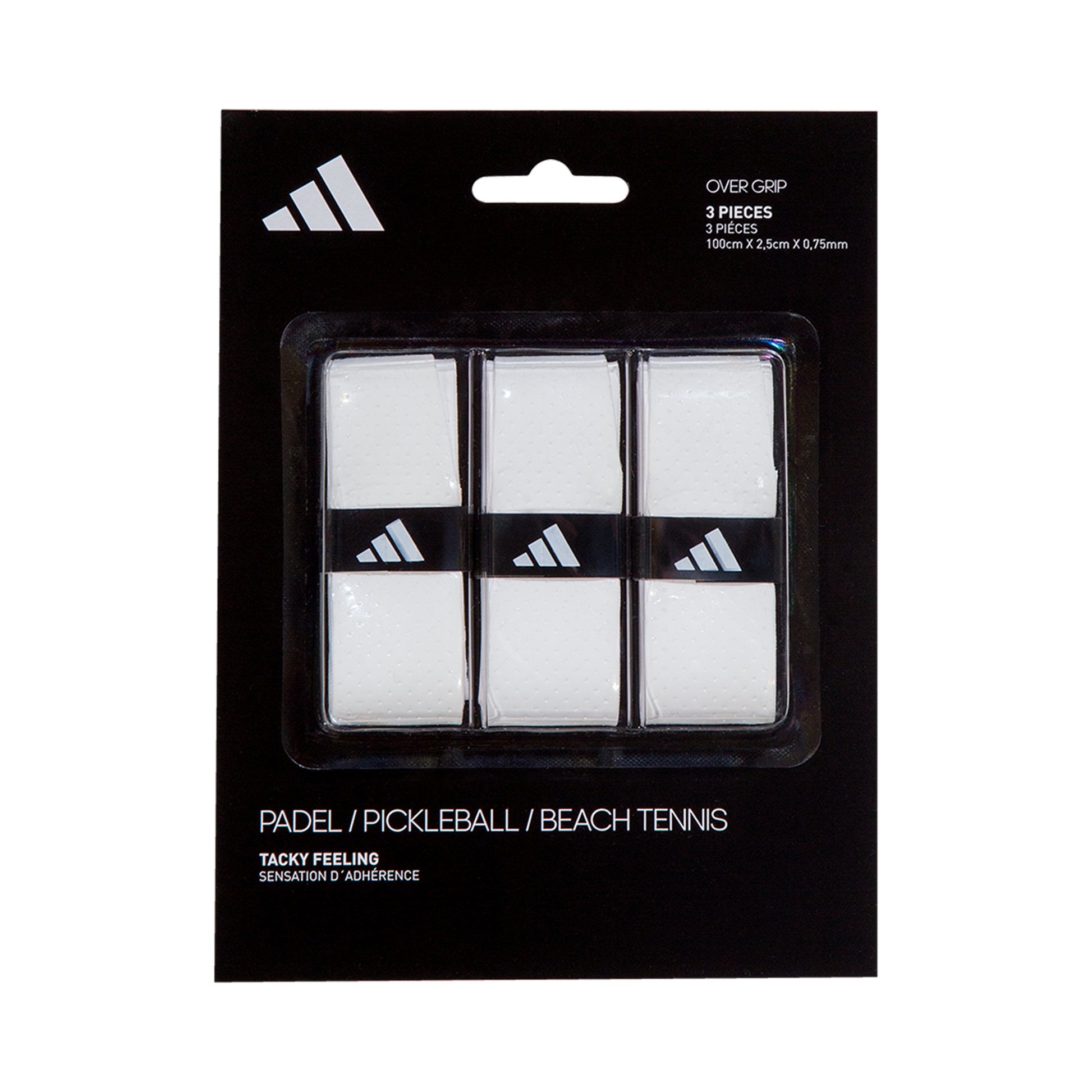 adidas Padel Overgrip Verpakking 3 Stuks-Wit