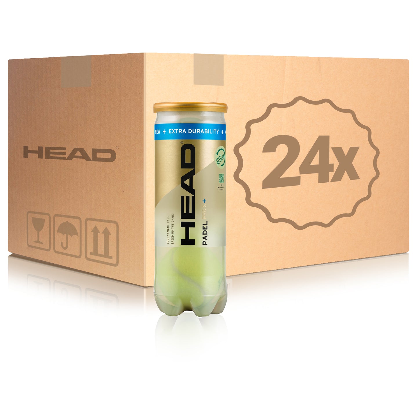 HEAD 24 Tubes de 3 Padel Pro S+ En carton