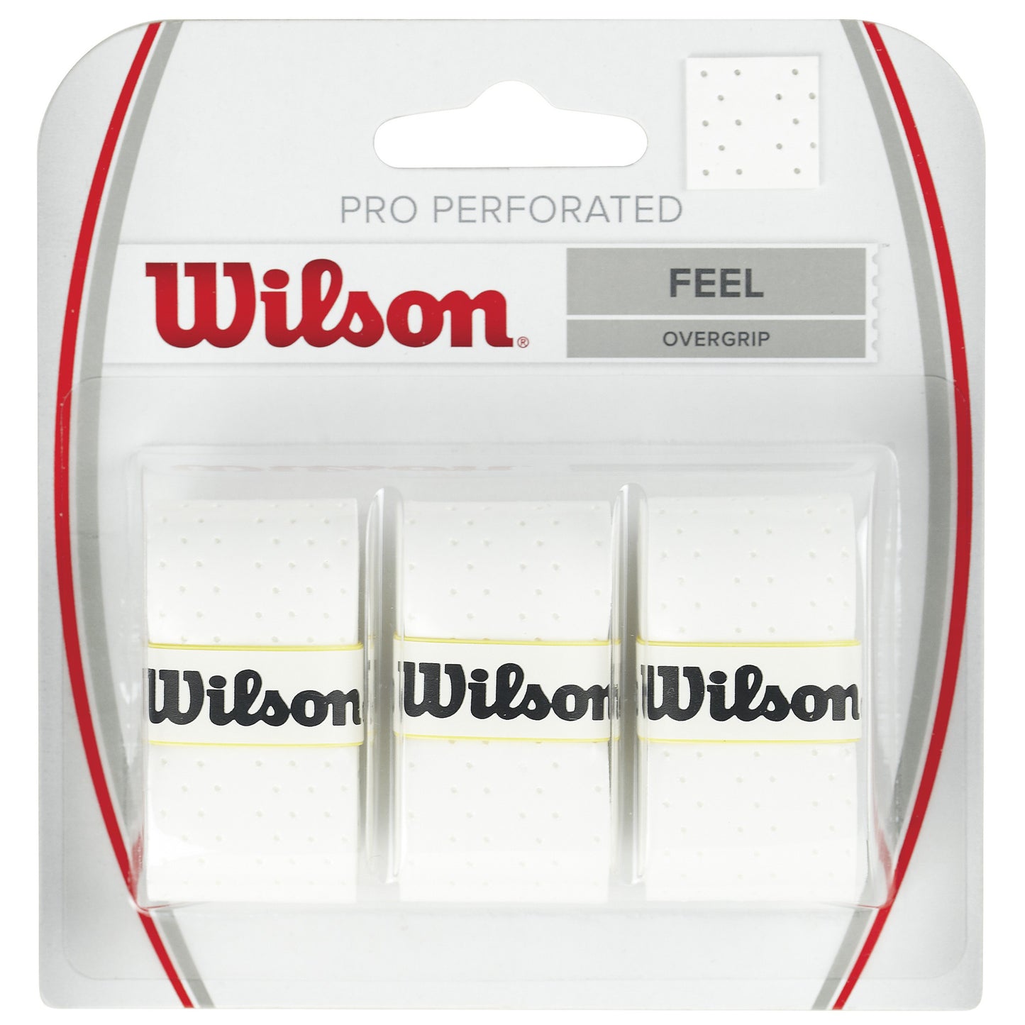 Wilson Pro Overgrip Perforated Pack De 3-Blanc