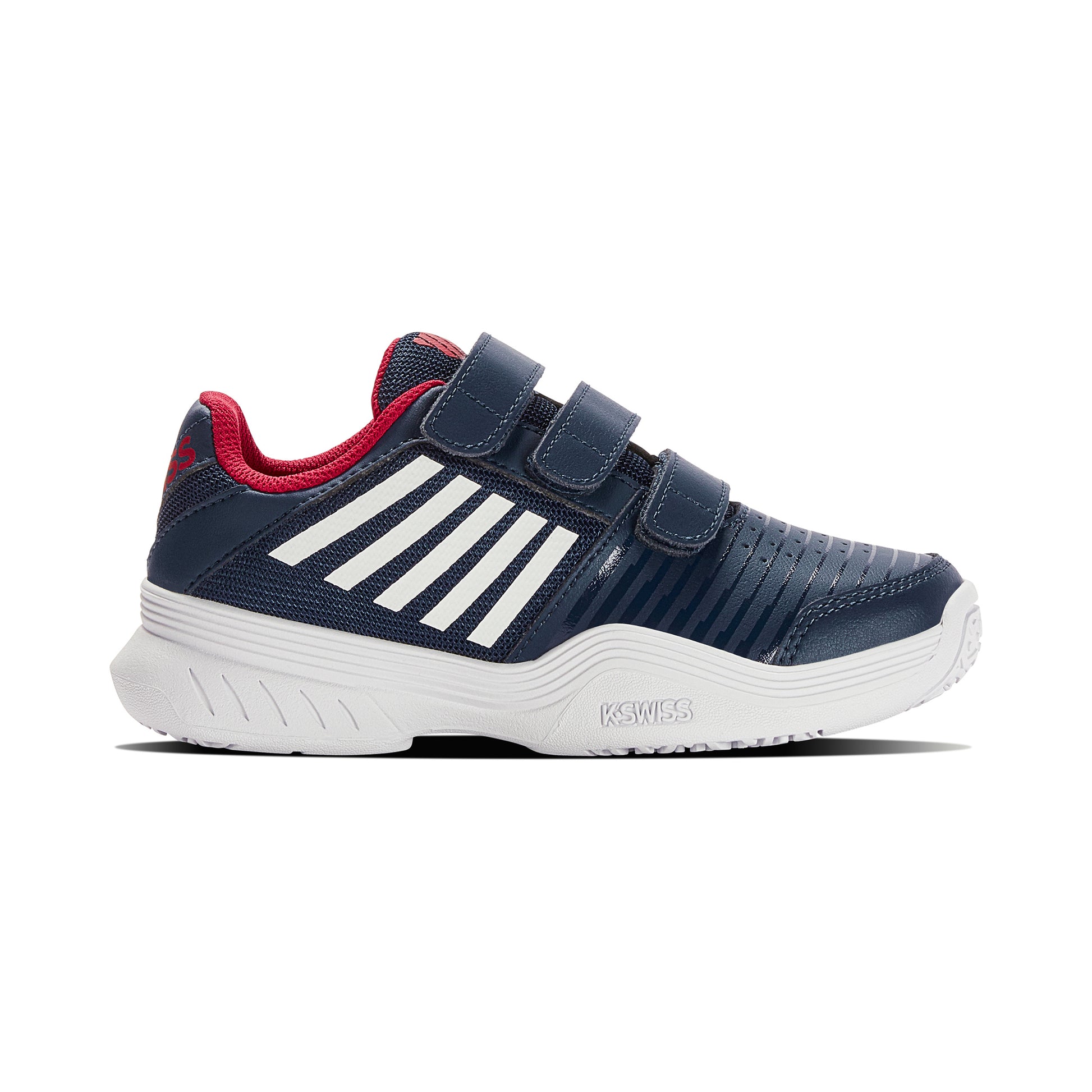 K-Swiss Court Express Strap Omni Chaussures Toutes Surfaces Enfants-Bleu Foncé,Blanc