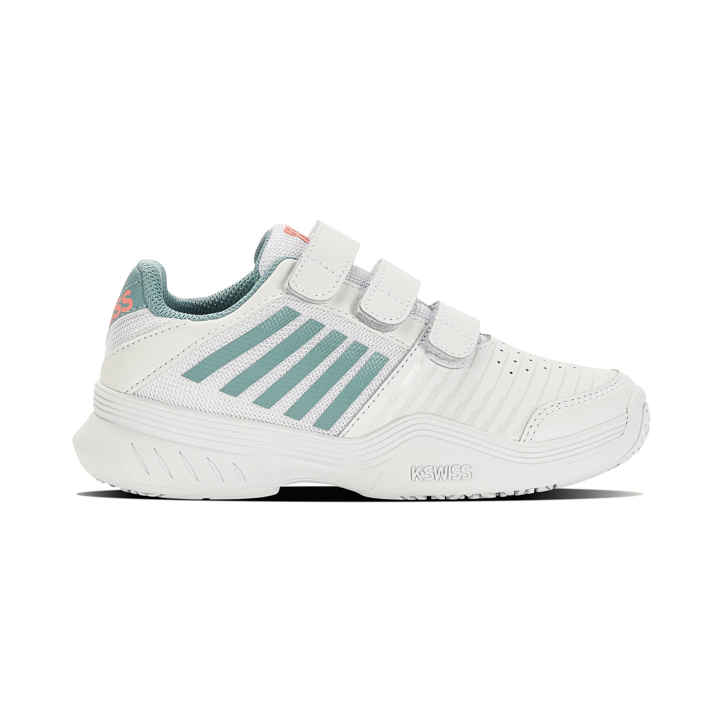 K-Swiss Court Express Strap Omni Chaussures toutes surfaces Enfants-blanc,turquoise