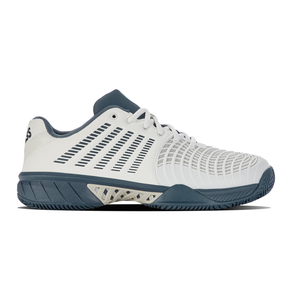 K-Swiss Express Light 3 Gravelschoen Heren - wit, petrolblauw
