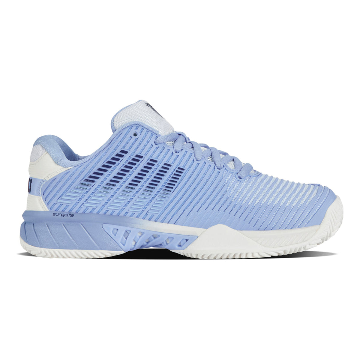 K-Swiss Hypercourt Express 2 Chaussure Terre Battue Femmes-Bleu Clair,Blanc