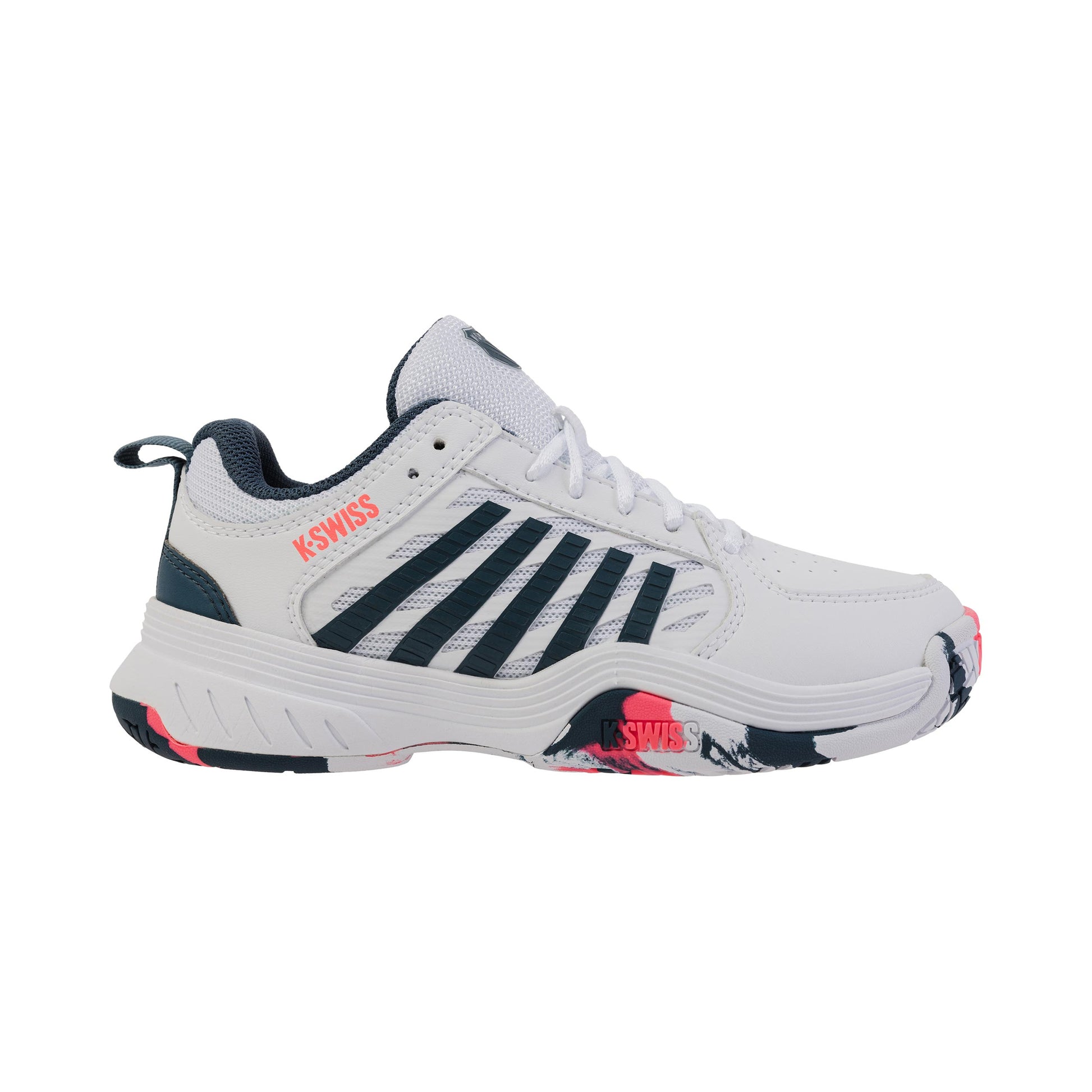 K-Swiss Court Express 2 Allcourt Schoen Kinderen-Wit,Petrolblauw