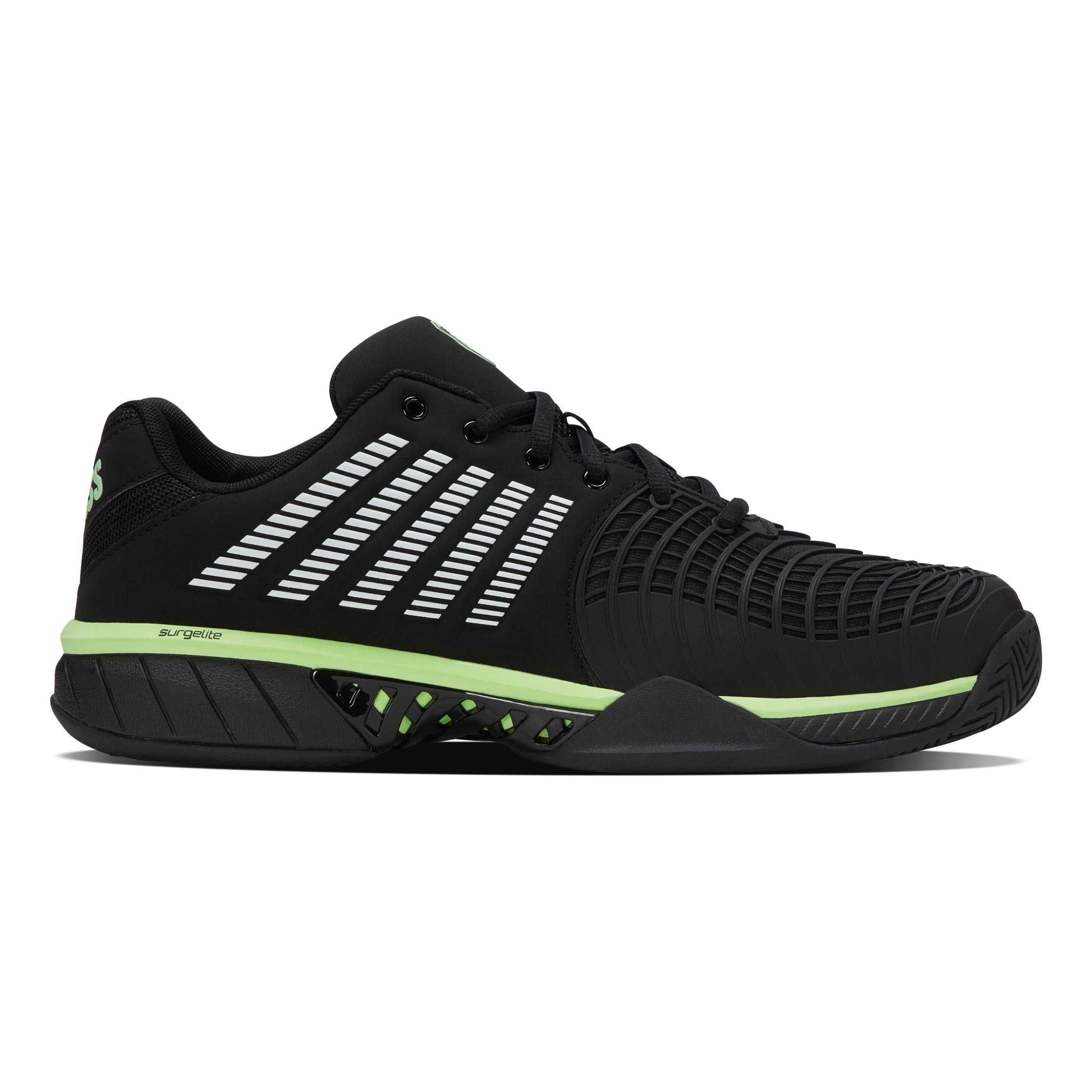 K-Swiss Express Light 3 Allcourt Schoen Heren-Zwart,Neongroen