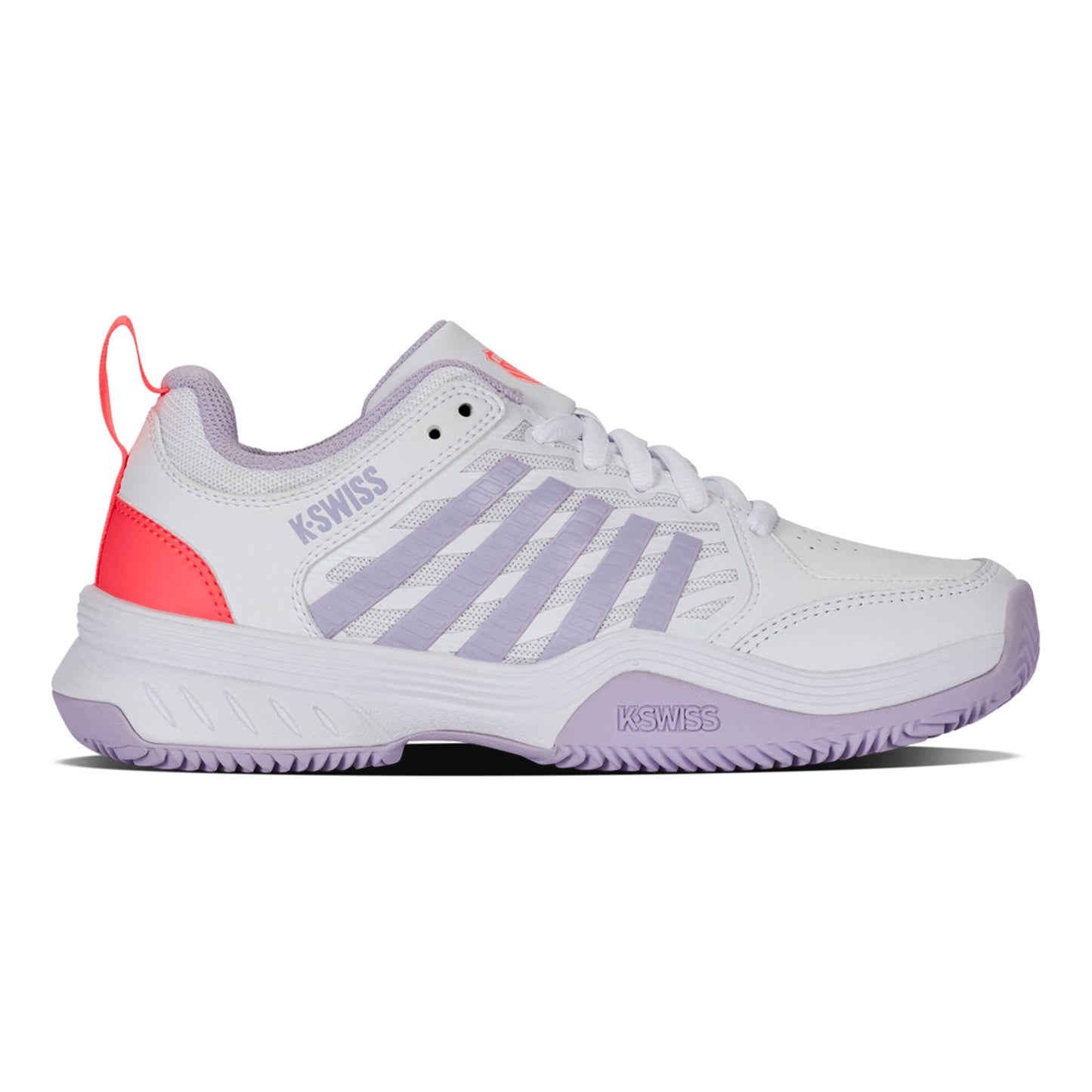K-Swiss Court Express 2 Gravelschoen Dames - wit, mauve