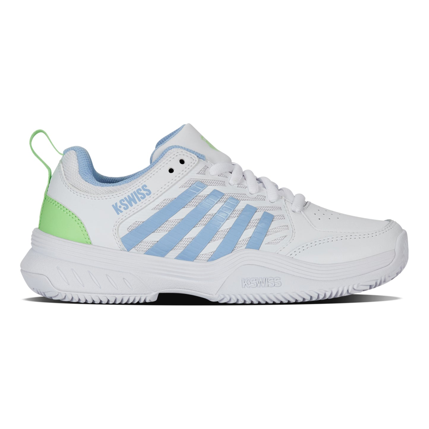 K-Swiss Court Express 2 Gravelschoen Dames - wit, lichtblauw