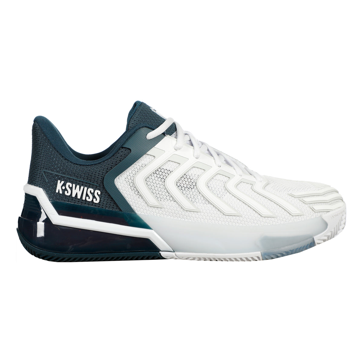 K-Swiss Ultrashot 4 Gravelschoen Heren-Wit,Petrolblauw