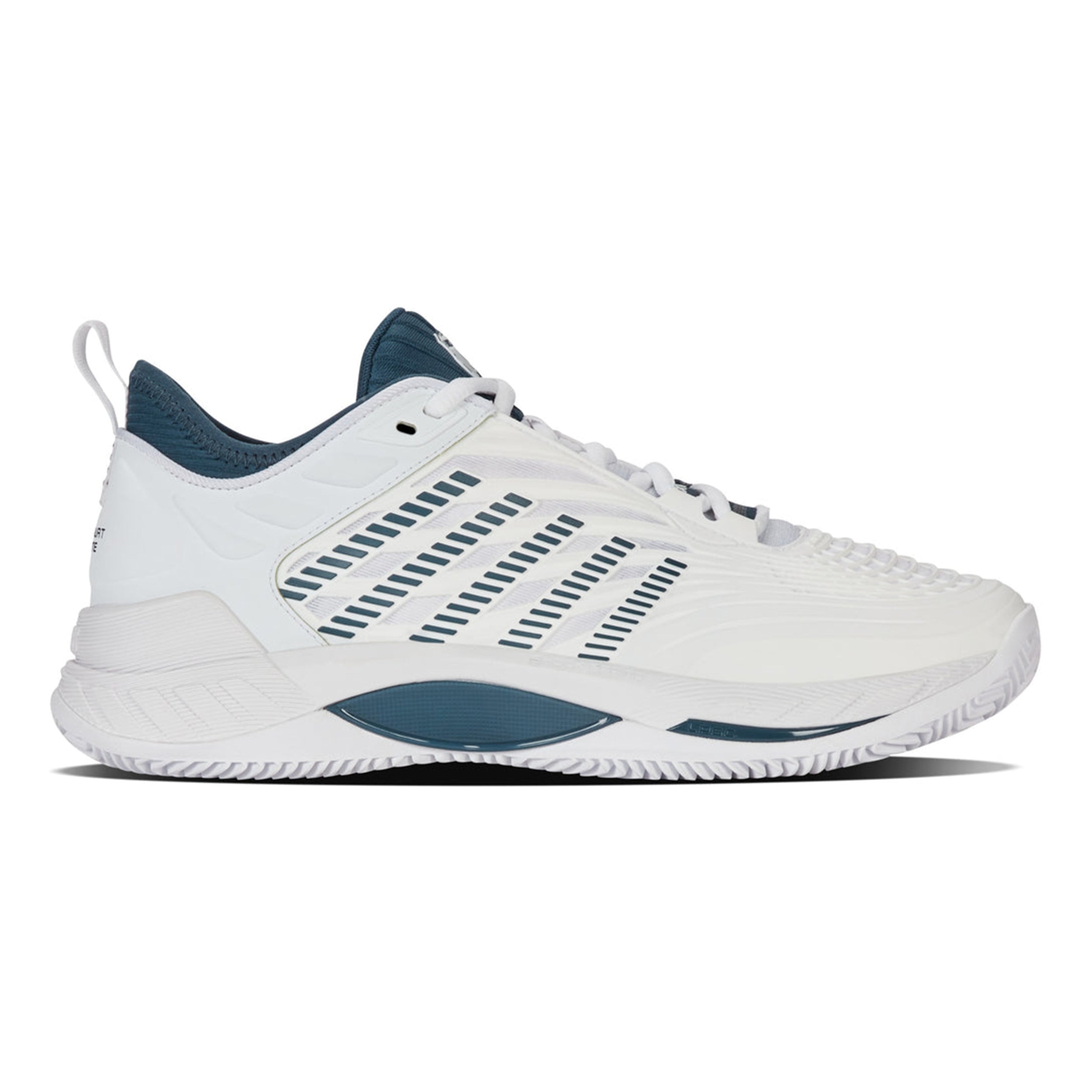 K-Swiss Hypercourt Supreme 2 Gravelschoen Heren-Wit,Petrolblauw