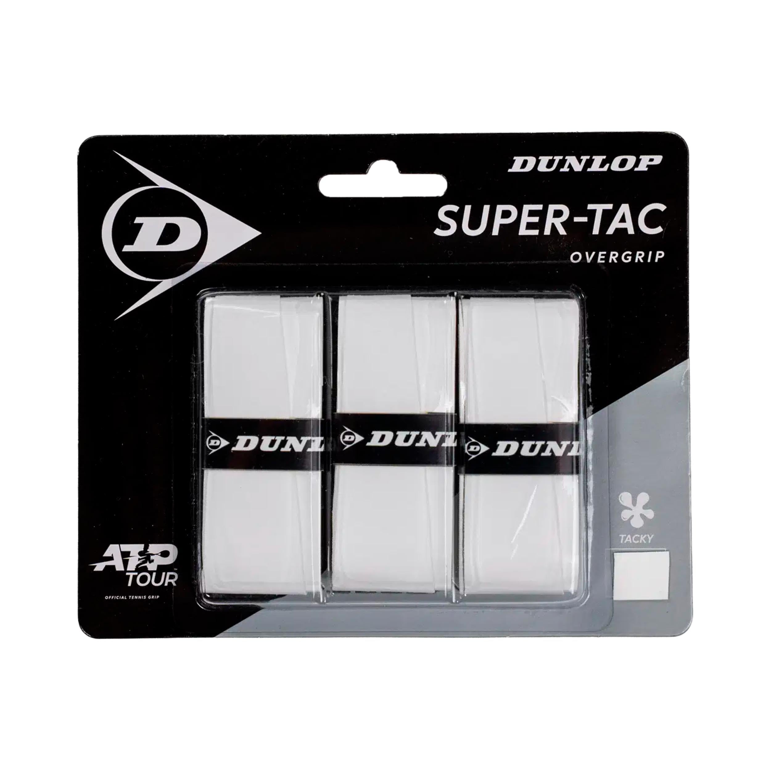 Dunlop Super Tac Verpakking 3 stuks - wit