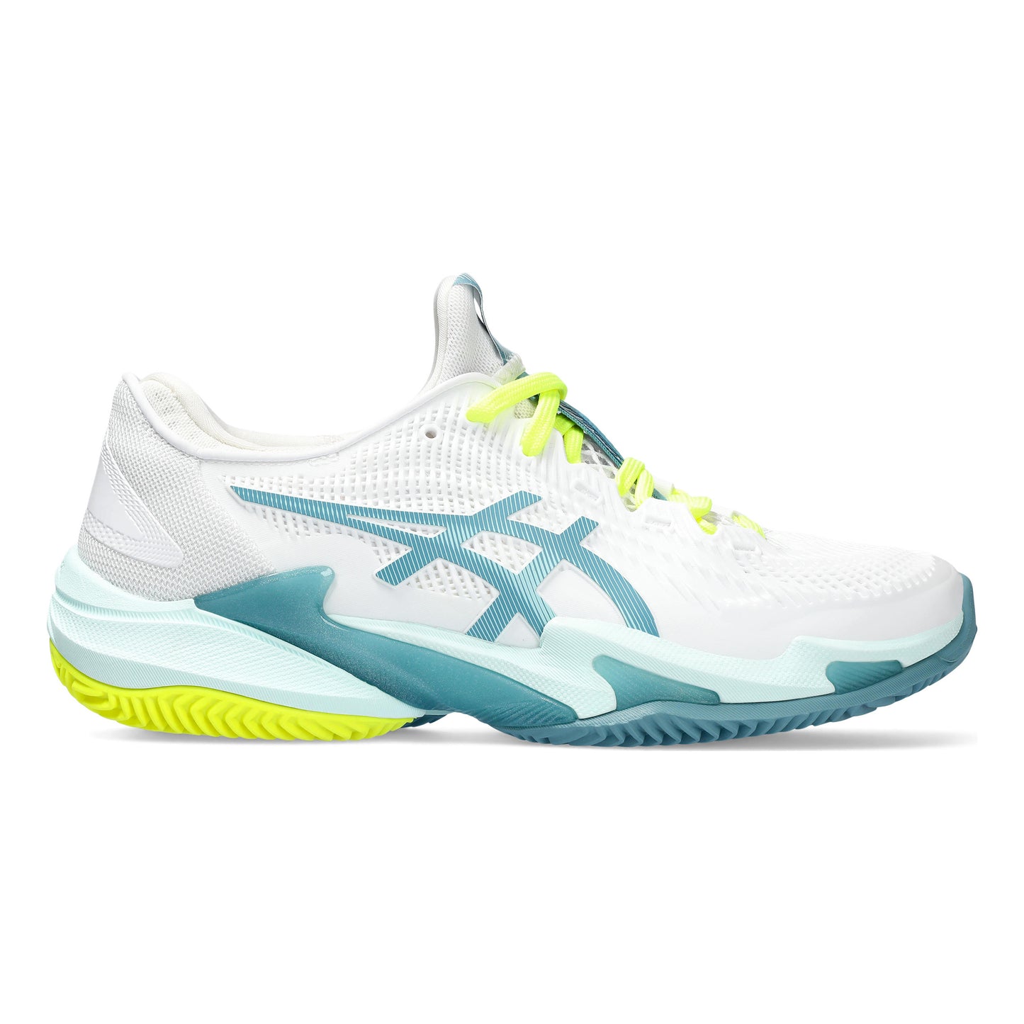 ASICS Court FF 3 Chaussure terre battue Femmes - blanc, bleu petrol