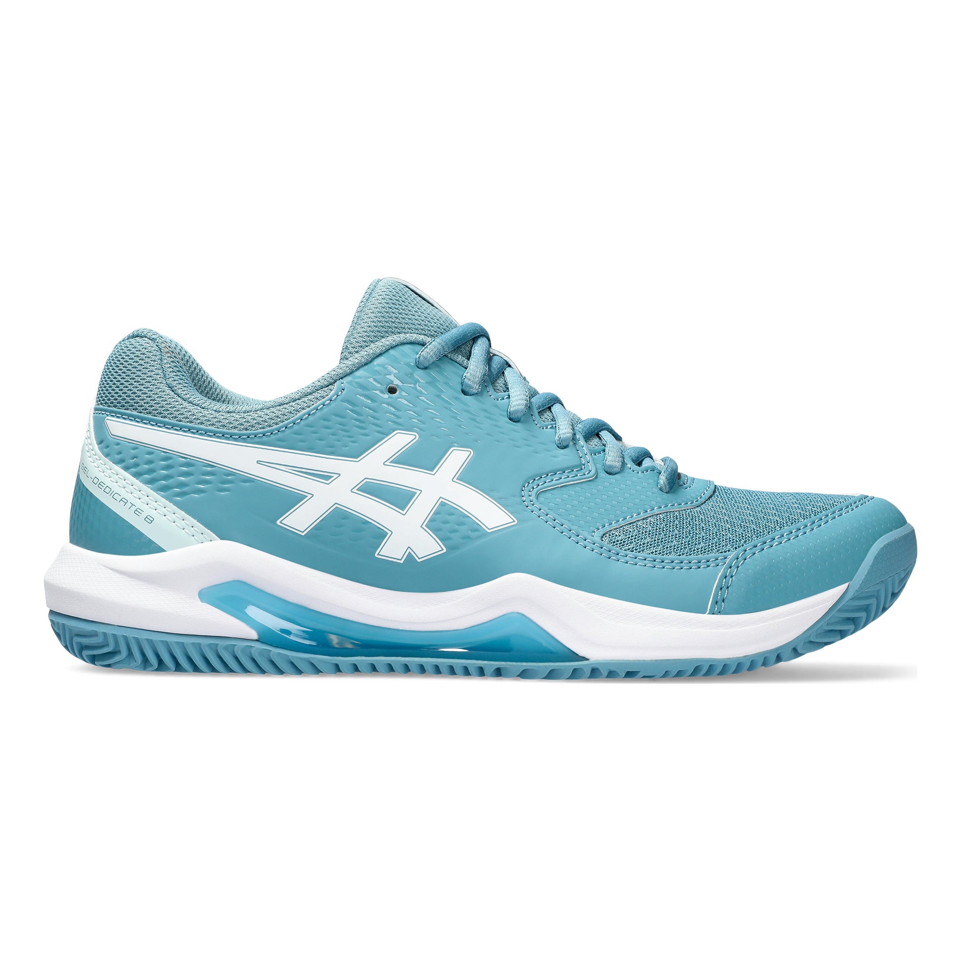 ASICS Gel-Dedicate 8 Chaussure terre battue Femmes - bleu petrol, blanc