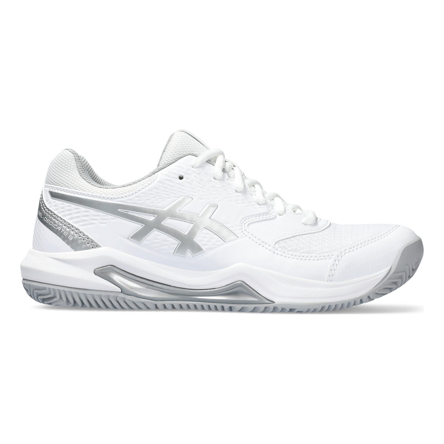 ASICS Gel-Dedicate 8 Chaussure terre battue Femmes - blanc, argent