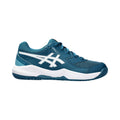 Gel-Dedicate 8 GS Allcourt schoen Kinderen - petrolblauw, wit