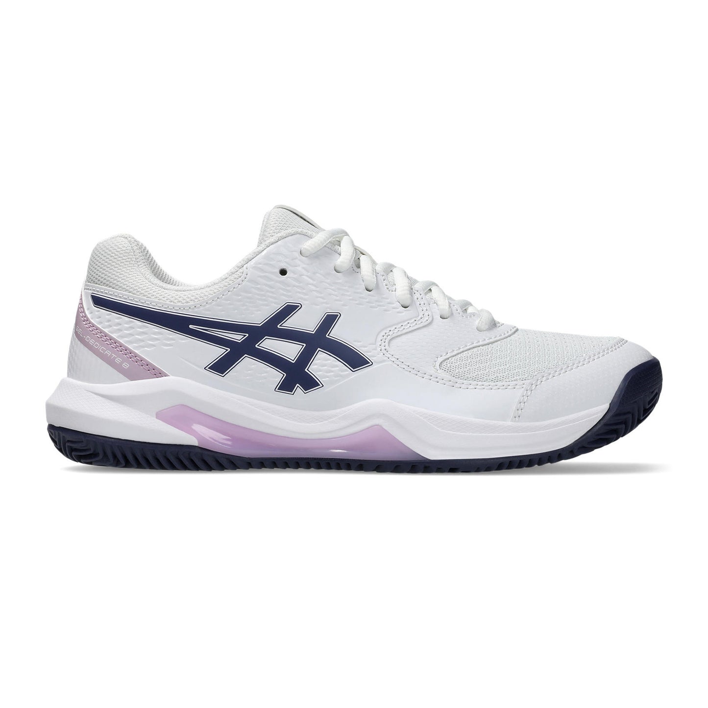 ASICS Gel-Dedicate 8 Chaussure terre battue Femmes - blanc, bleu foncé