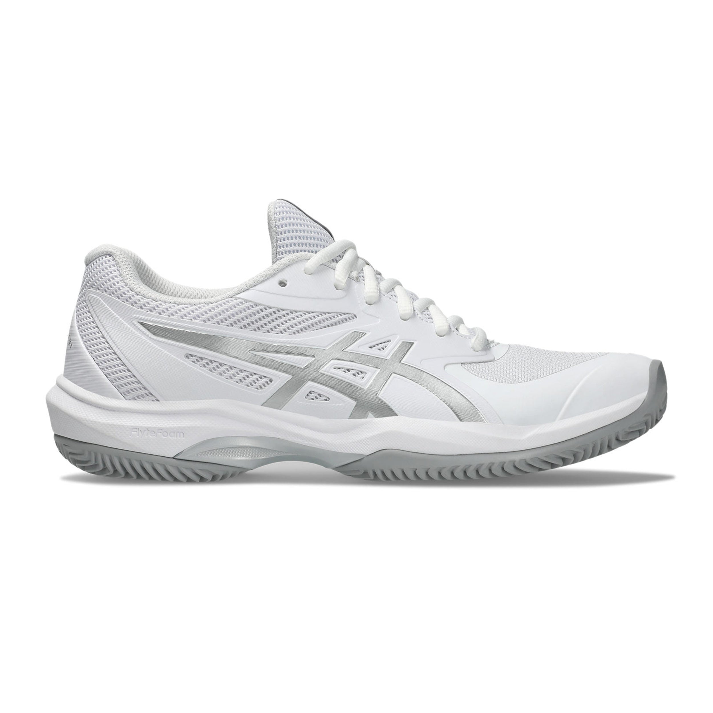 ASICS Game FF Gravelschoen Dames - wit, zilver