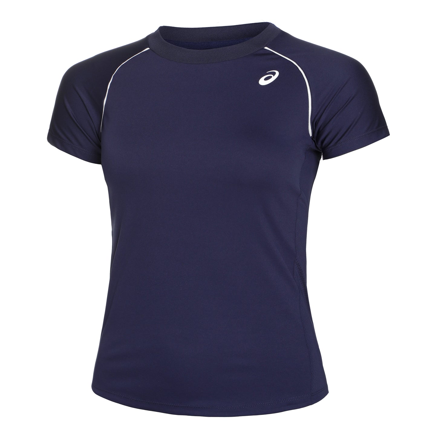 ASICS Piping T-shirt Dames - donkerblauw, wit