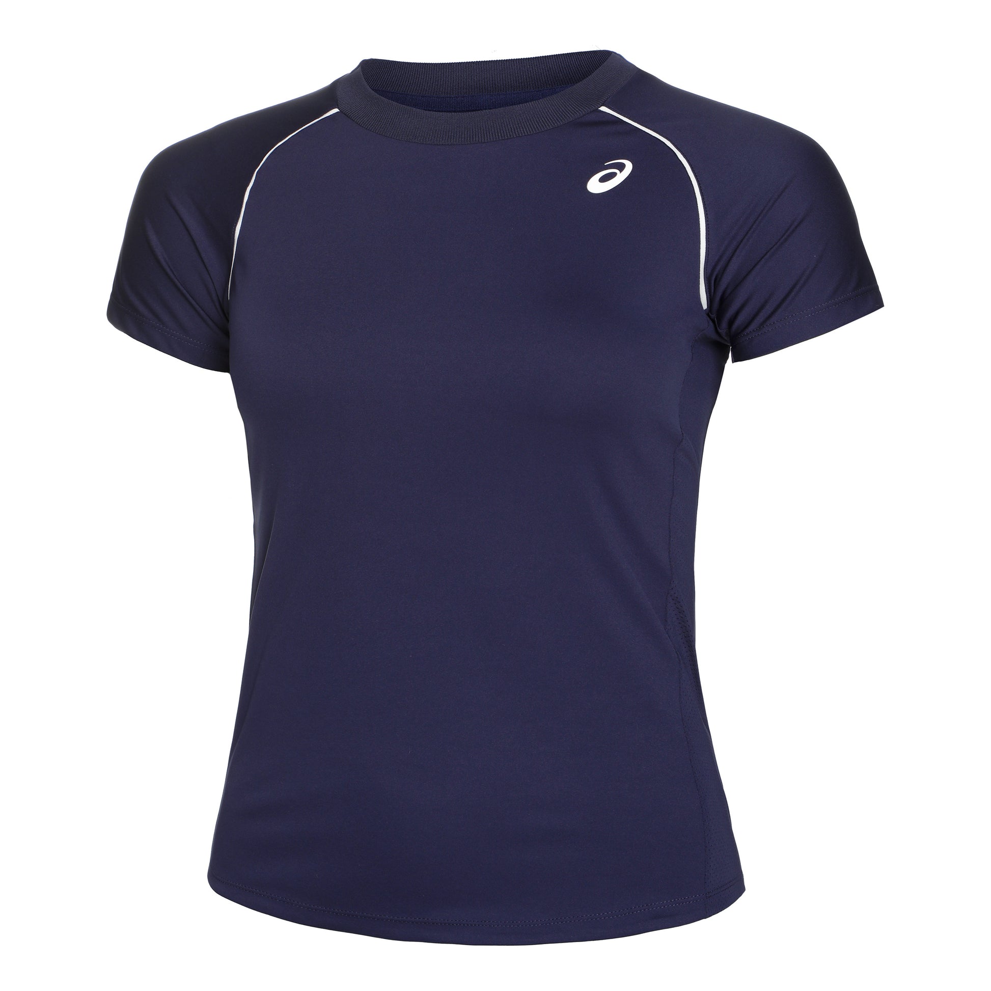 ASICS Piping T-shirt Dames - donkerblauw, wit