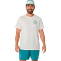 Court Graphic T-shirt Hommes - crème, vert