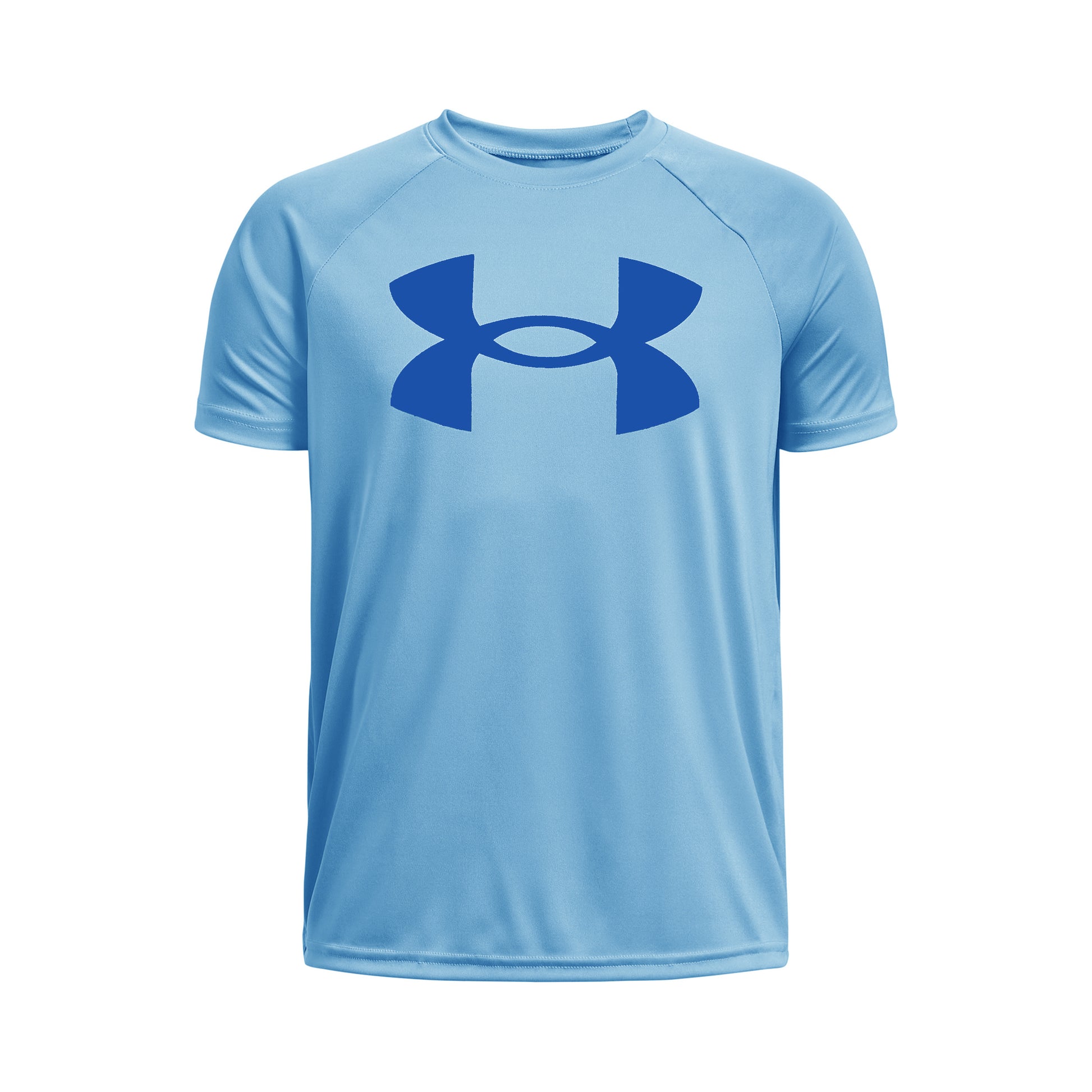Under Armour Tech Big Logo T-shirt Jongens - lichtblauw,