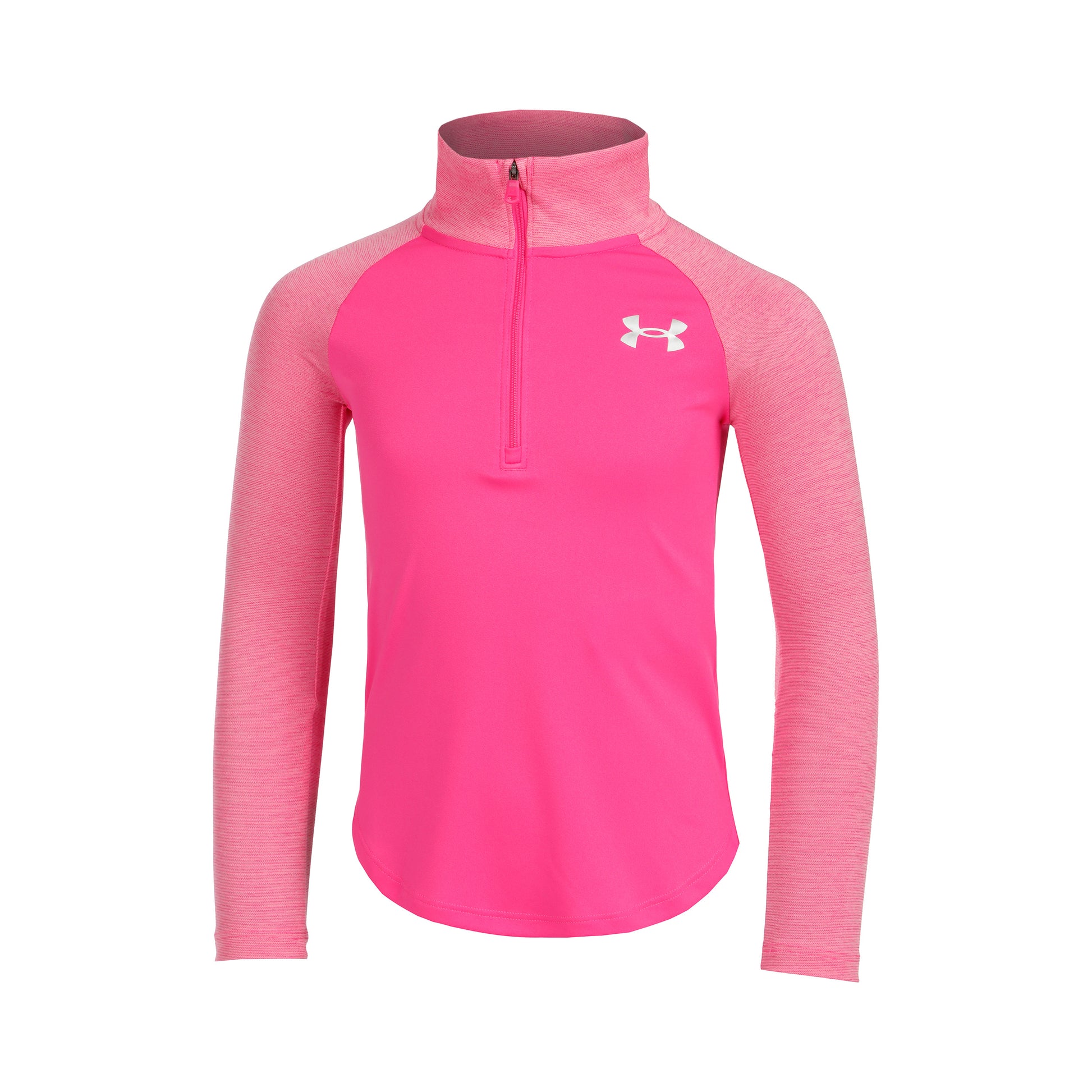 Under Armour Tech Graphic Half-Zip Longsleeve Meisjes - neonroze,