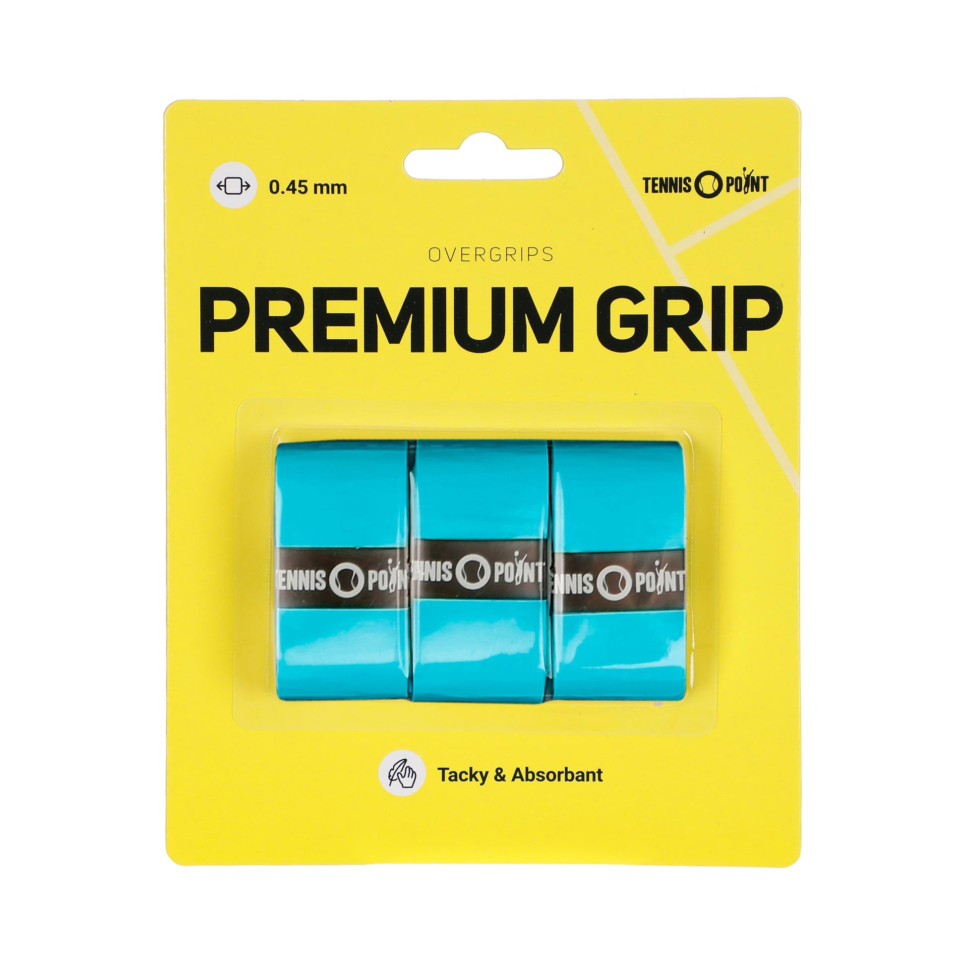 Tennis-Point Premium Grip Verpakking 3 Stuks-Blauw
