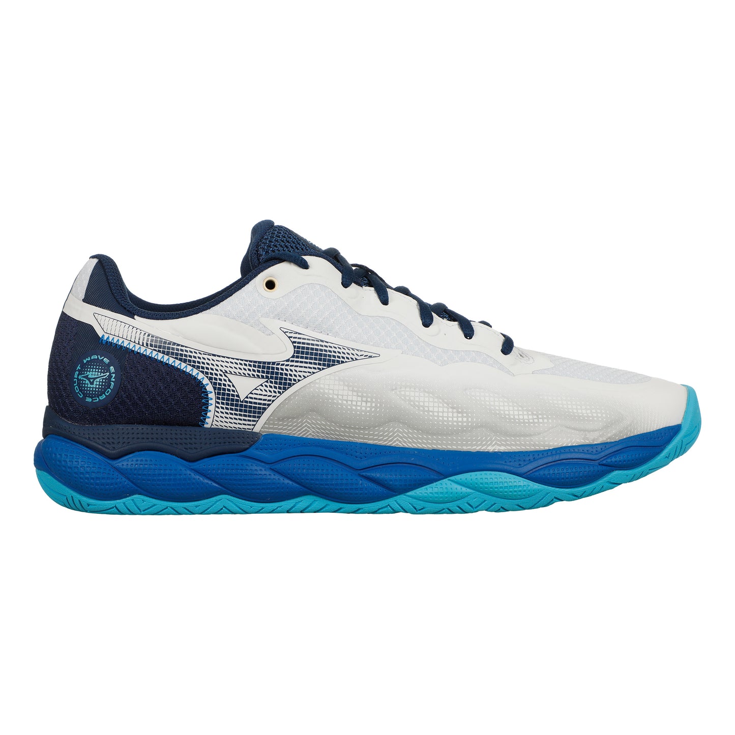 Mizuno Wave Enforce Court Allcourt schoen Heren - wit, donkerblauw