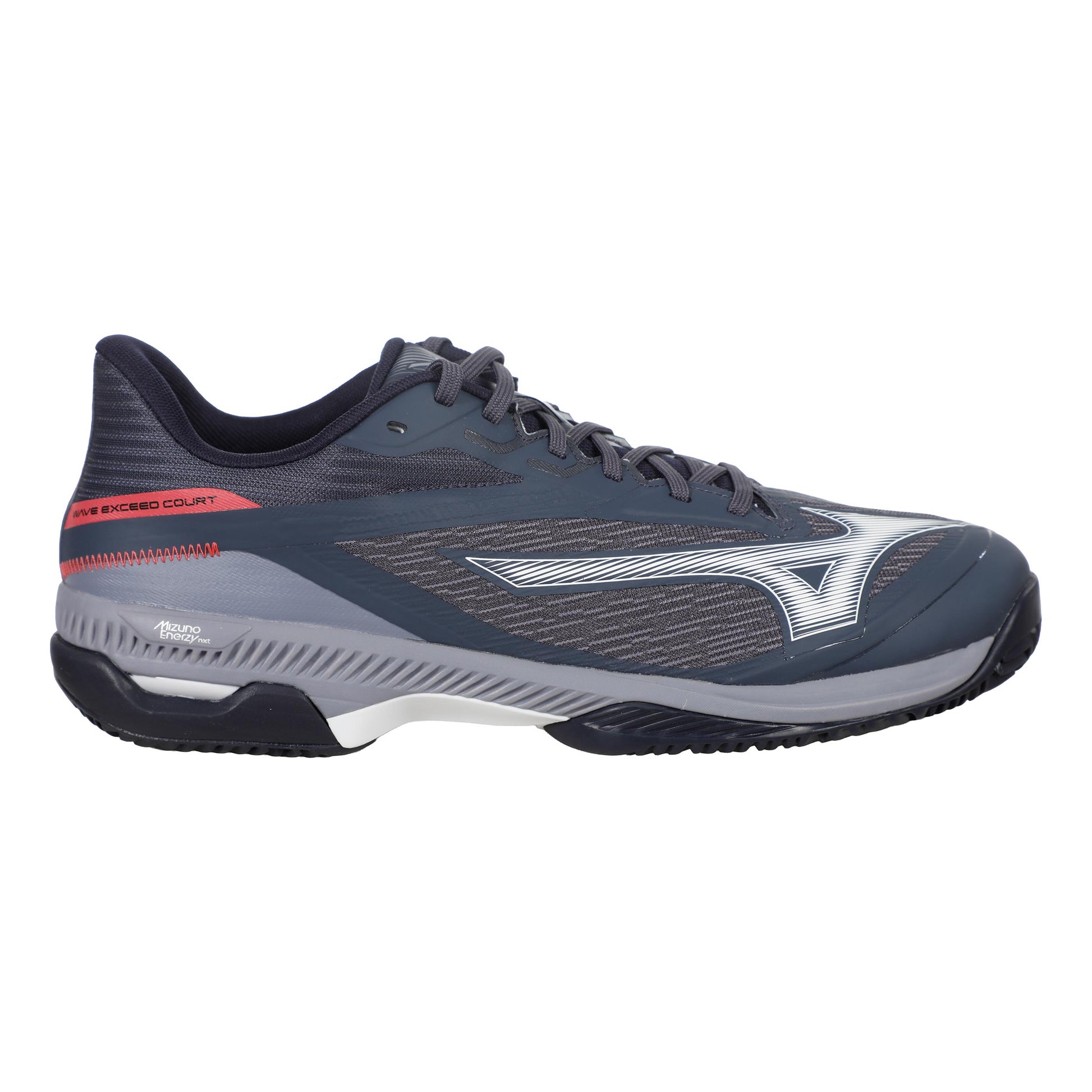 Mizuno Wave Exceed Court Chaussure Terre Battue Hommes-Gris,Blanc