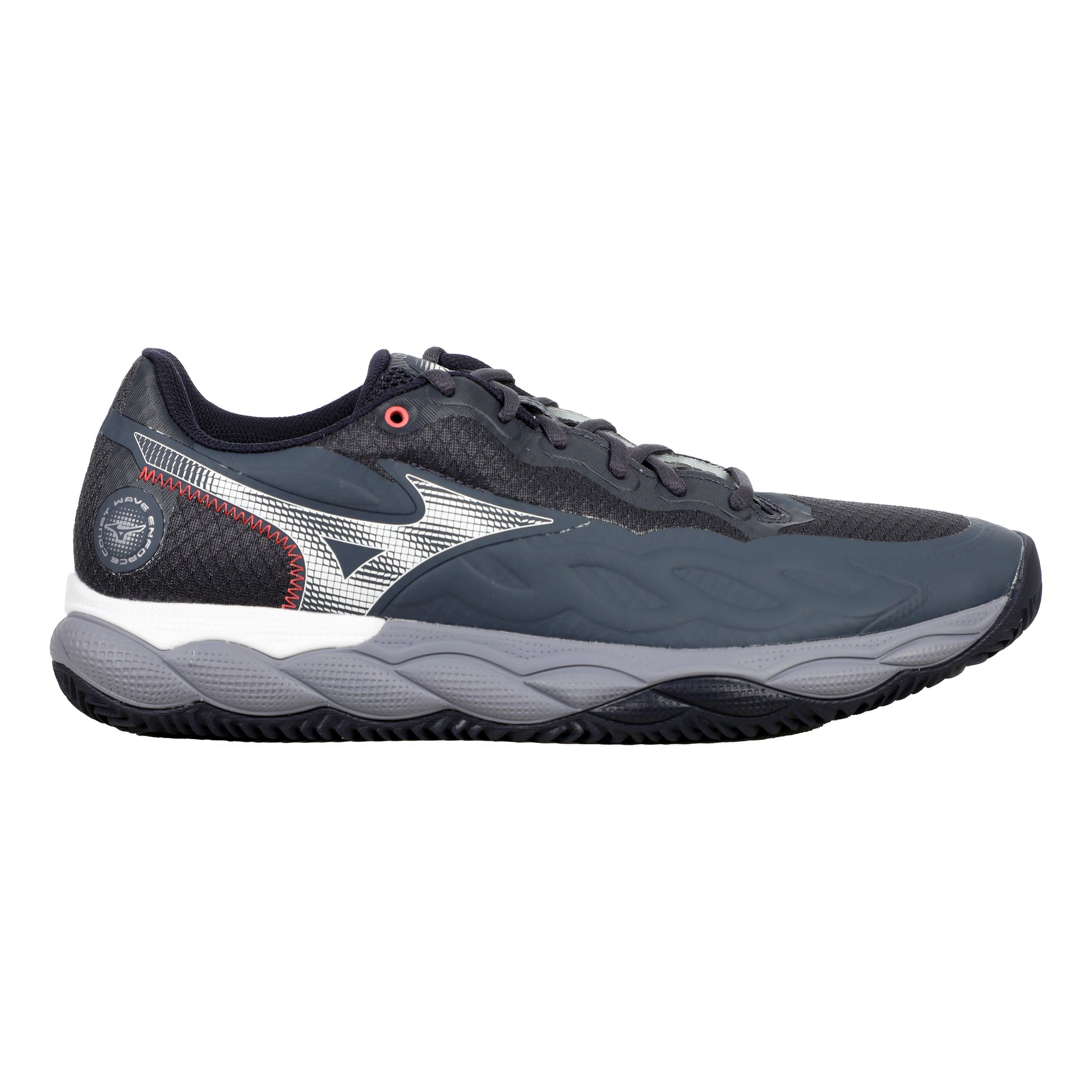 Mizuno Wave Enforce Court Chaussure Terre Battue Hommes-Gris,Blanc