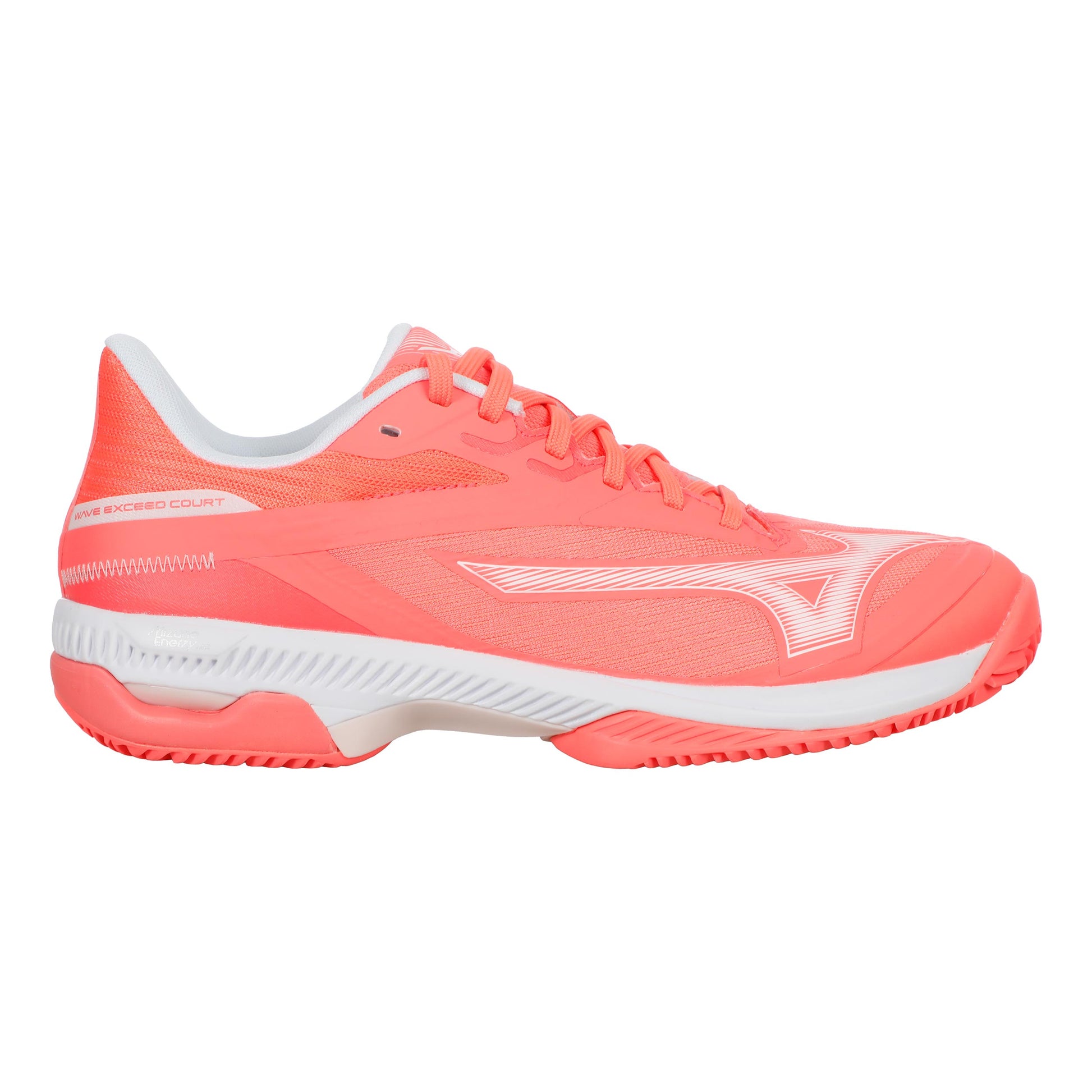 Mizuno Wave Exceed Court Chaussure Terre Battue Femmes-Corail,Blanc