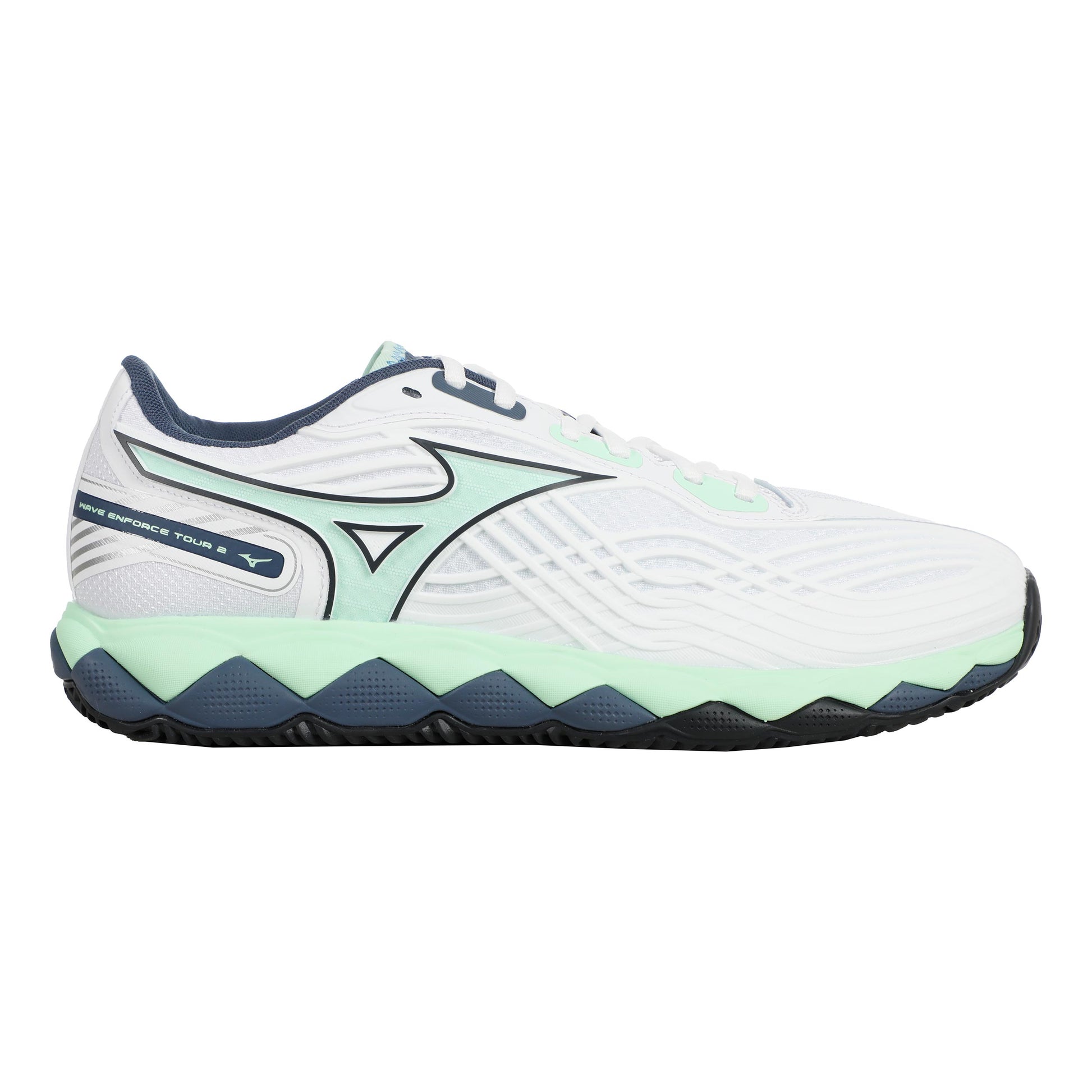 Mizuno Wave Enforce Tour 2 Gravelschoen Heren-Wit,Mint