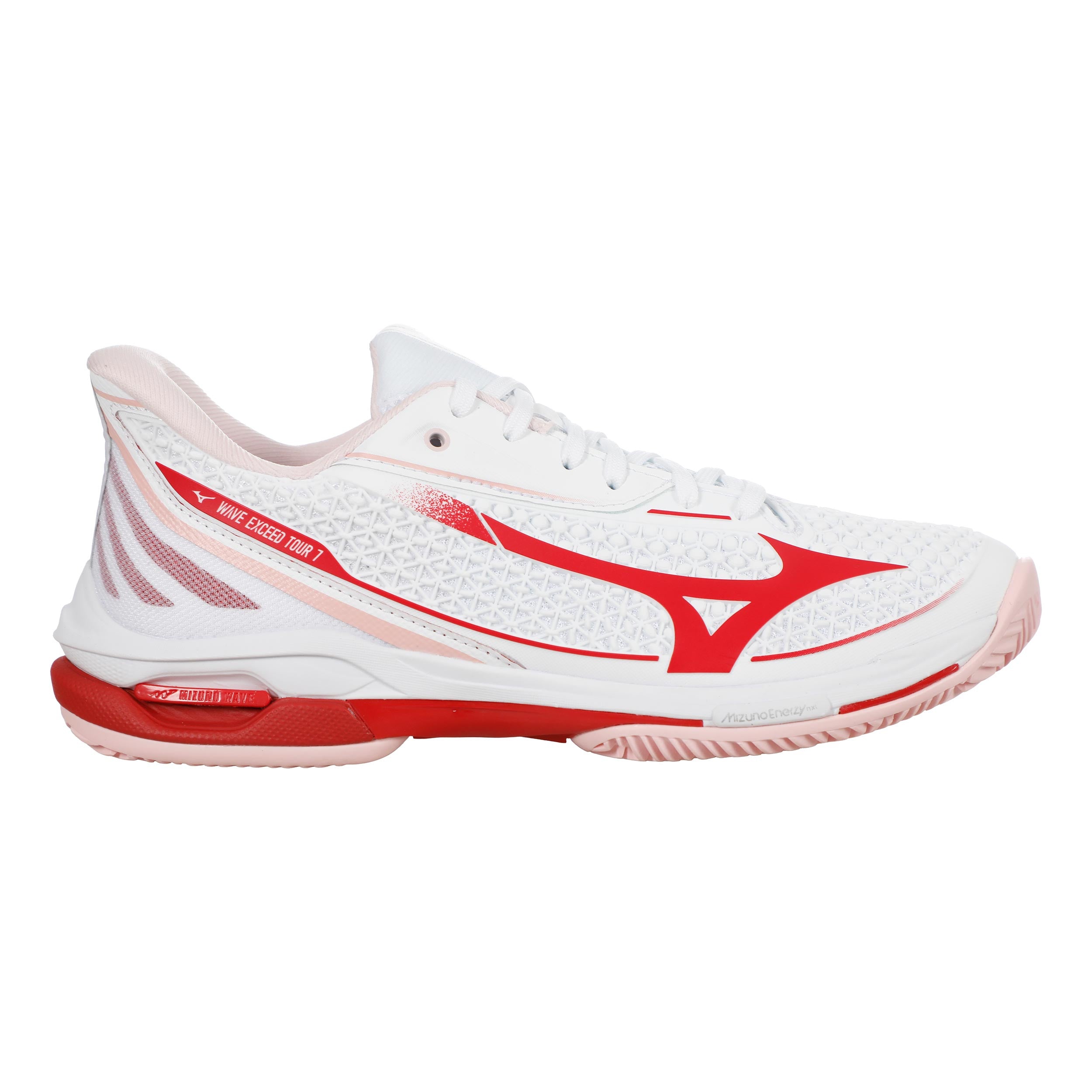 Mizuno Wave Exceed Tour 7 Gravelschoen Dames - wit, rood