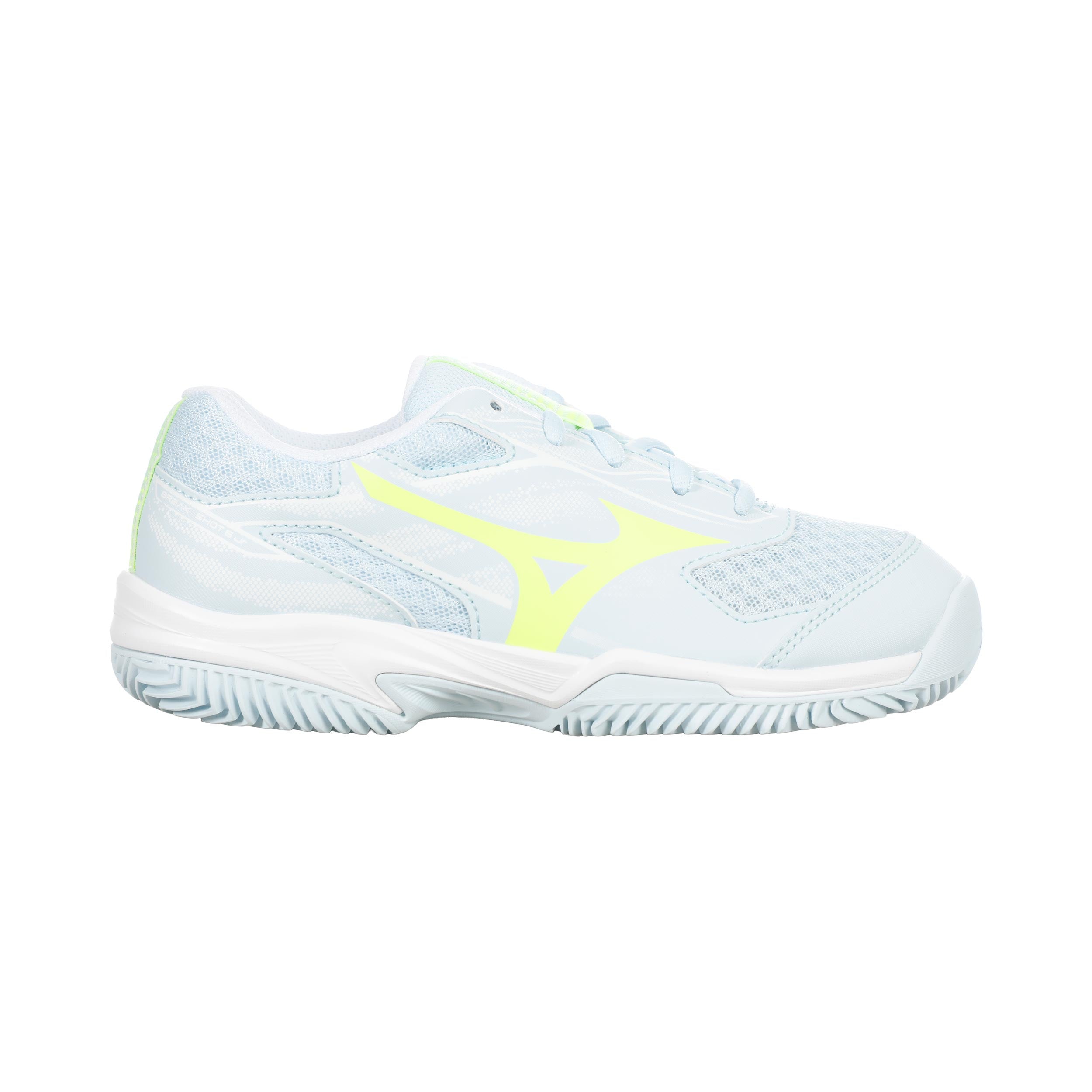 Mizuno Break Shot 5 Gravelschoen Kinderen - wit, lichtblauw