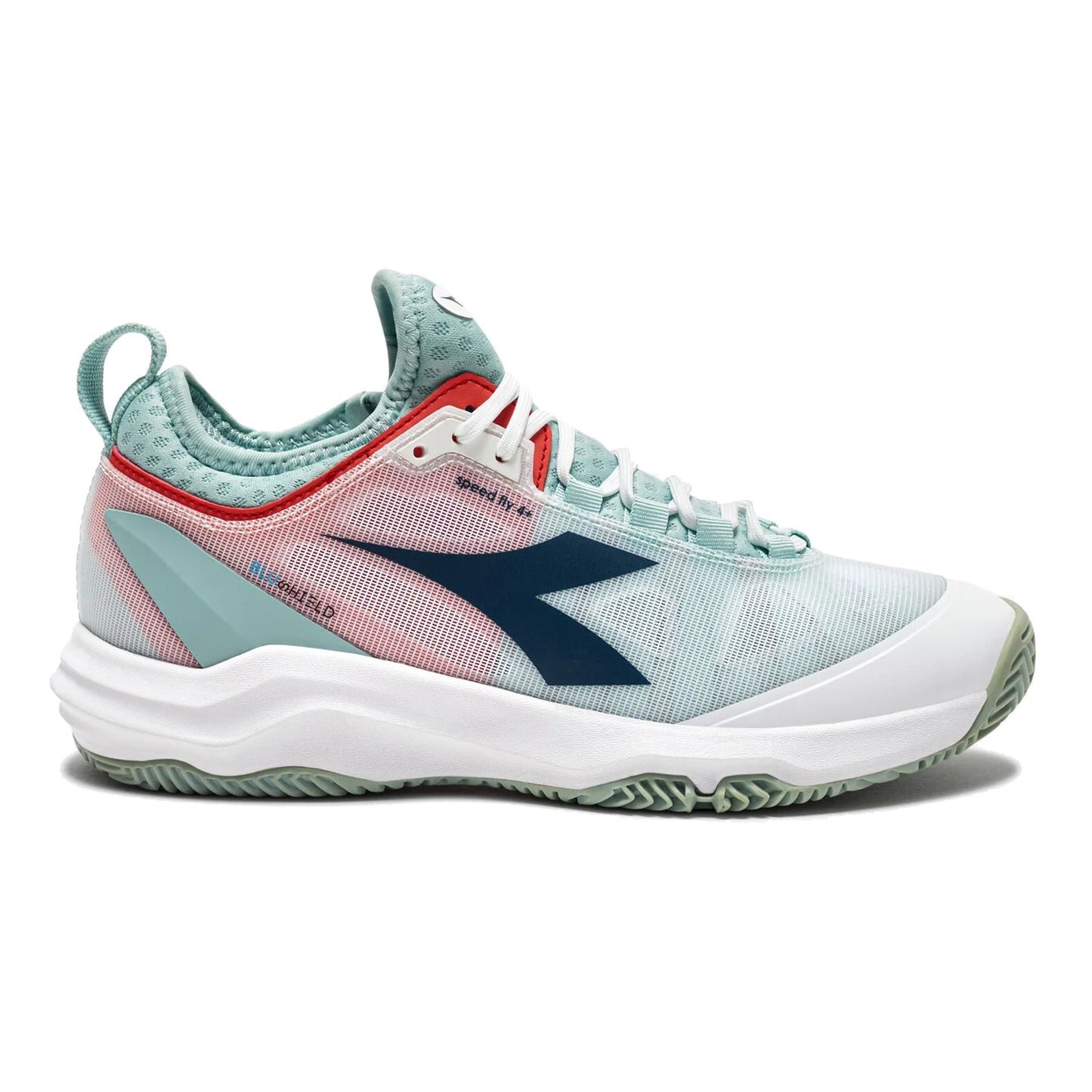 Diadora Speed Blushield Fly 4 + Chaussure Terre Battue Femmes-Blanc,Mint