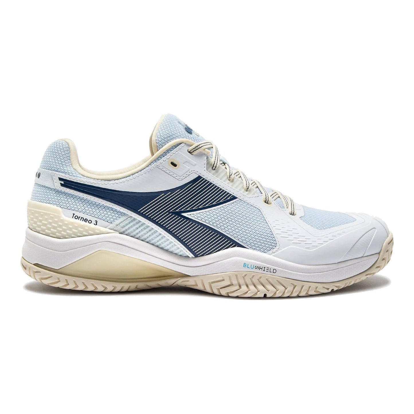 Diadora Blushield Torneo 3 Chaussures Toutes Surfaces Hommes-Blanc,Bleu