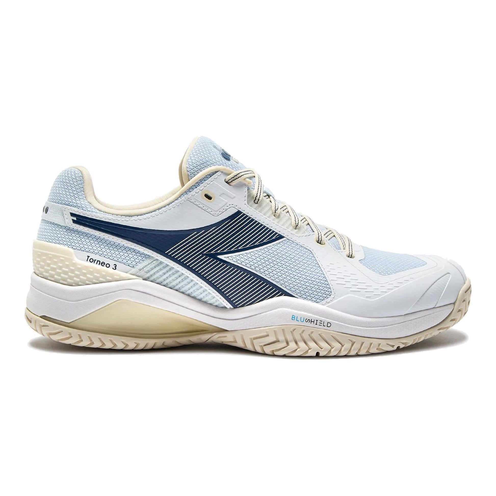 Diadora Blushield Torneo 3 Chaussures Toutes Surfaces Hommes-Blanc,Bleu