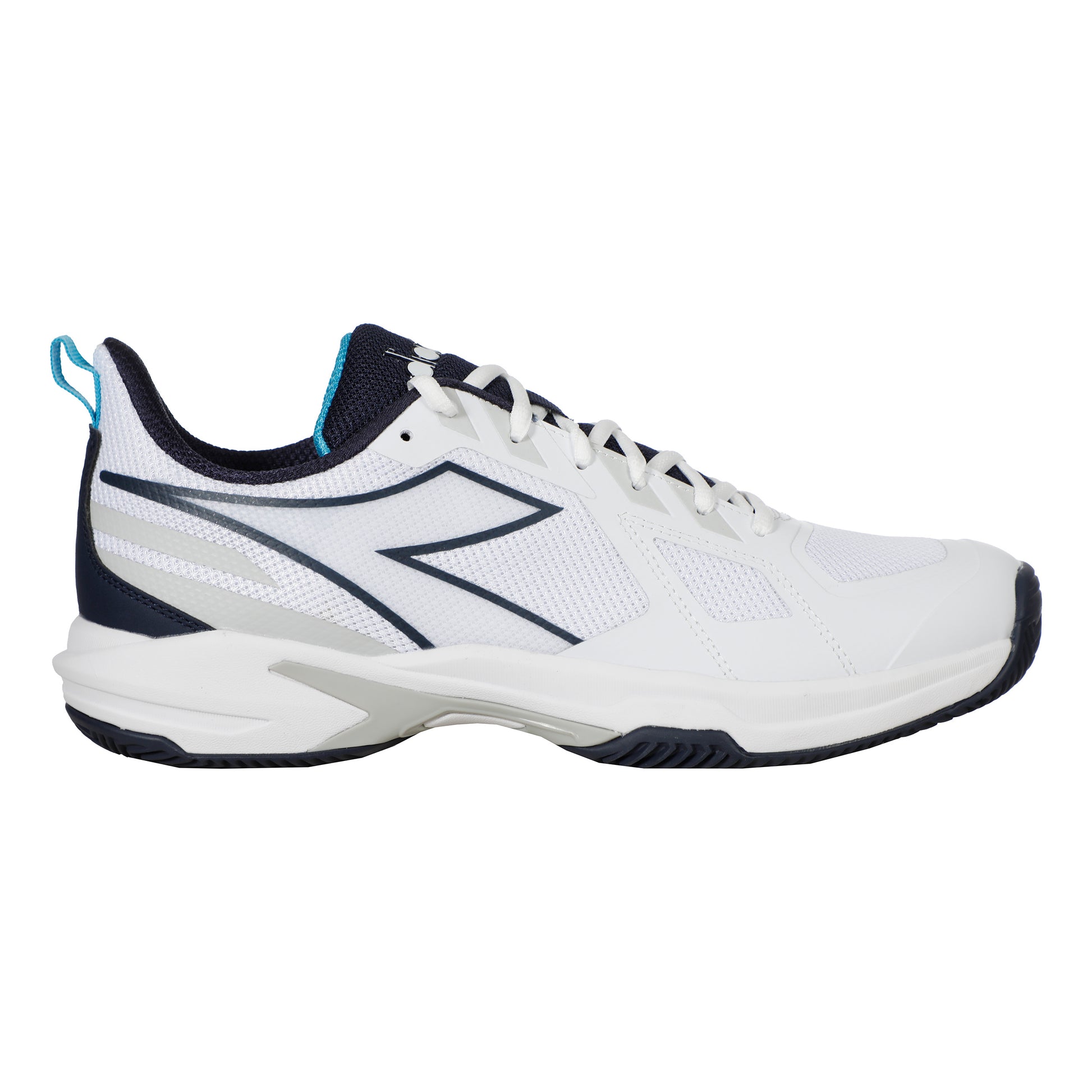 Diadora Trofeo 3 Chaussure Terre Battue Hommes-Blanc,Bleu Foncé