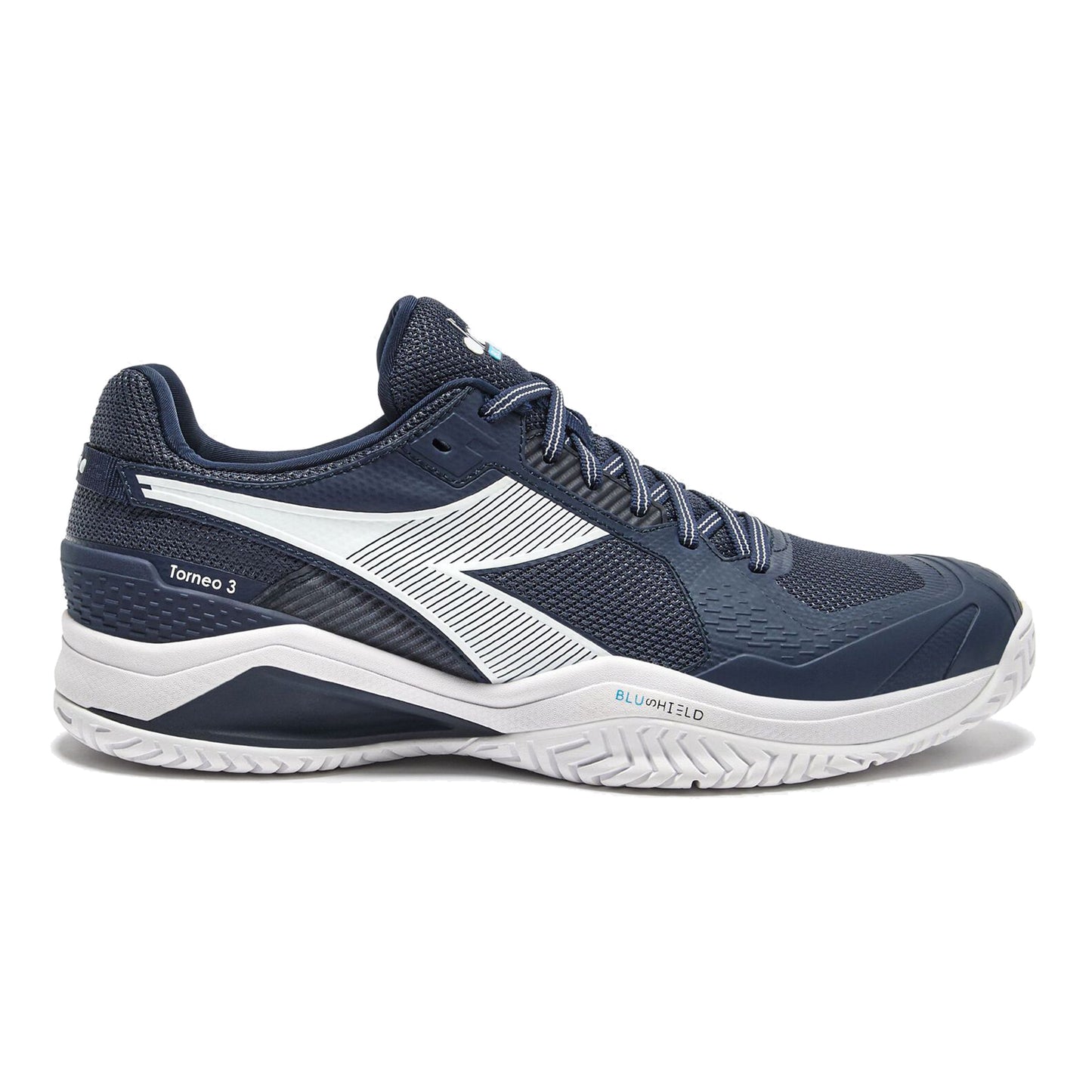Diadora Blushield Torneo 3 Chaussure terre battue Hommes-bleu foncé,blanc