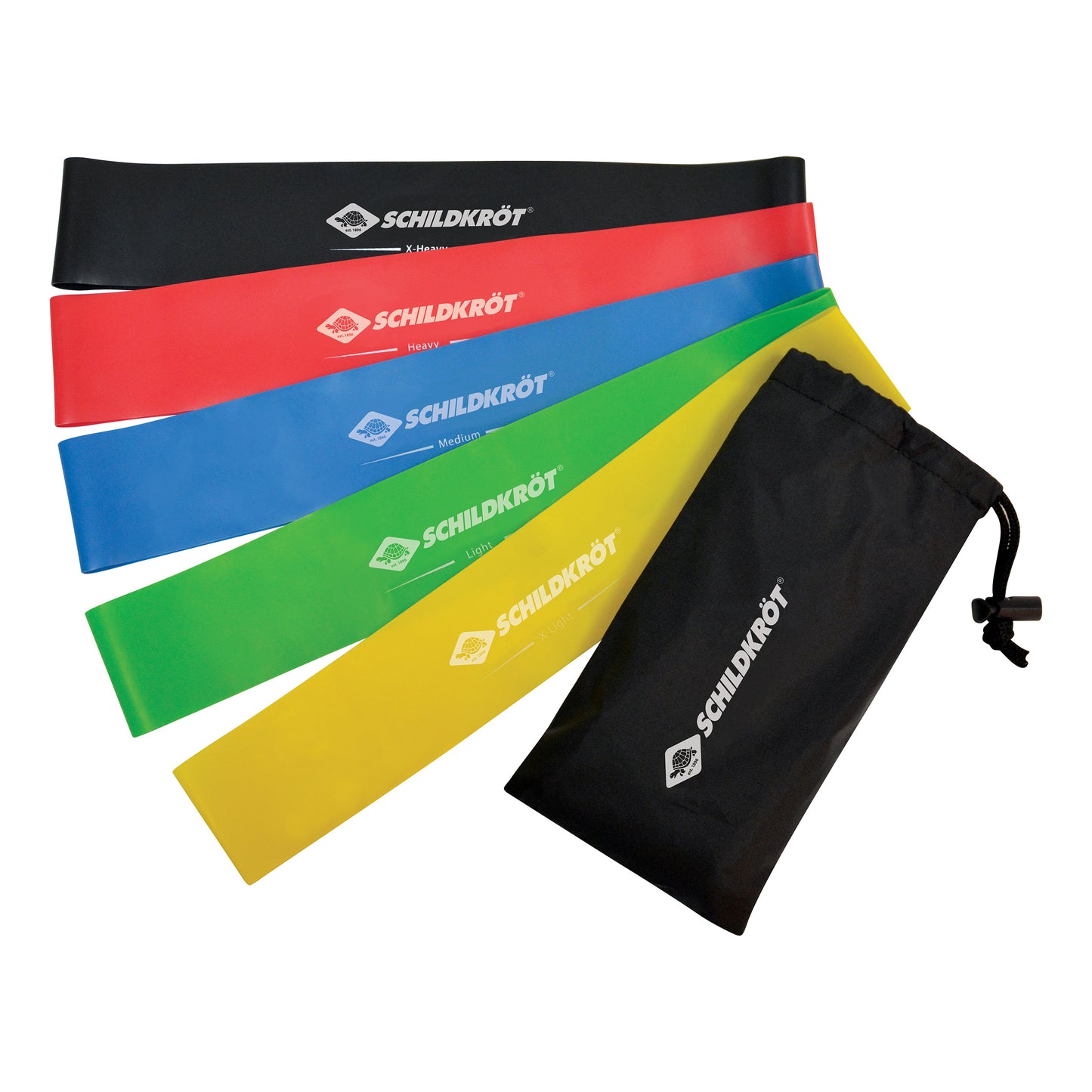 Schildkröt Fitness Mini Resistance Fitnessband 5er Set Bänder-Multicouleur