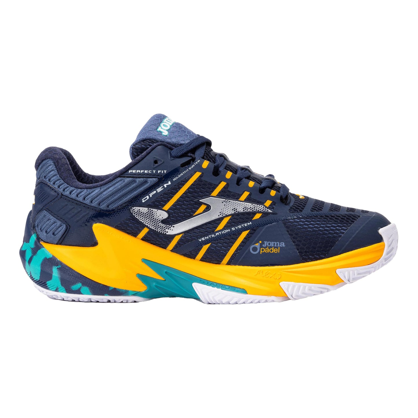Joma Open Chaussures padel Hommes - bleu foncé, orange