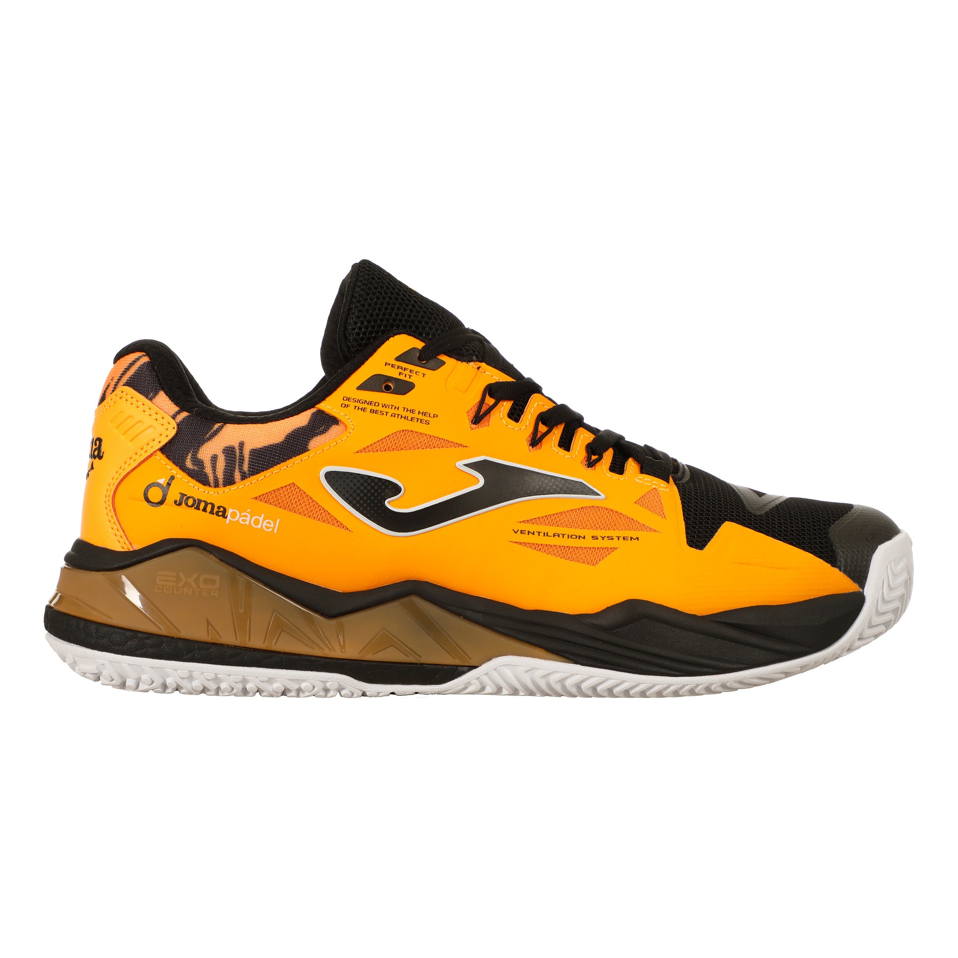 Joma Spin Chaussures padel Hommes - orange, noir