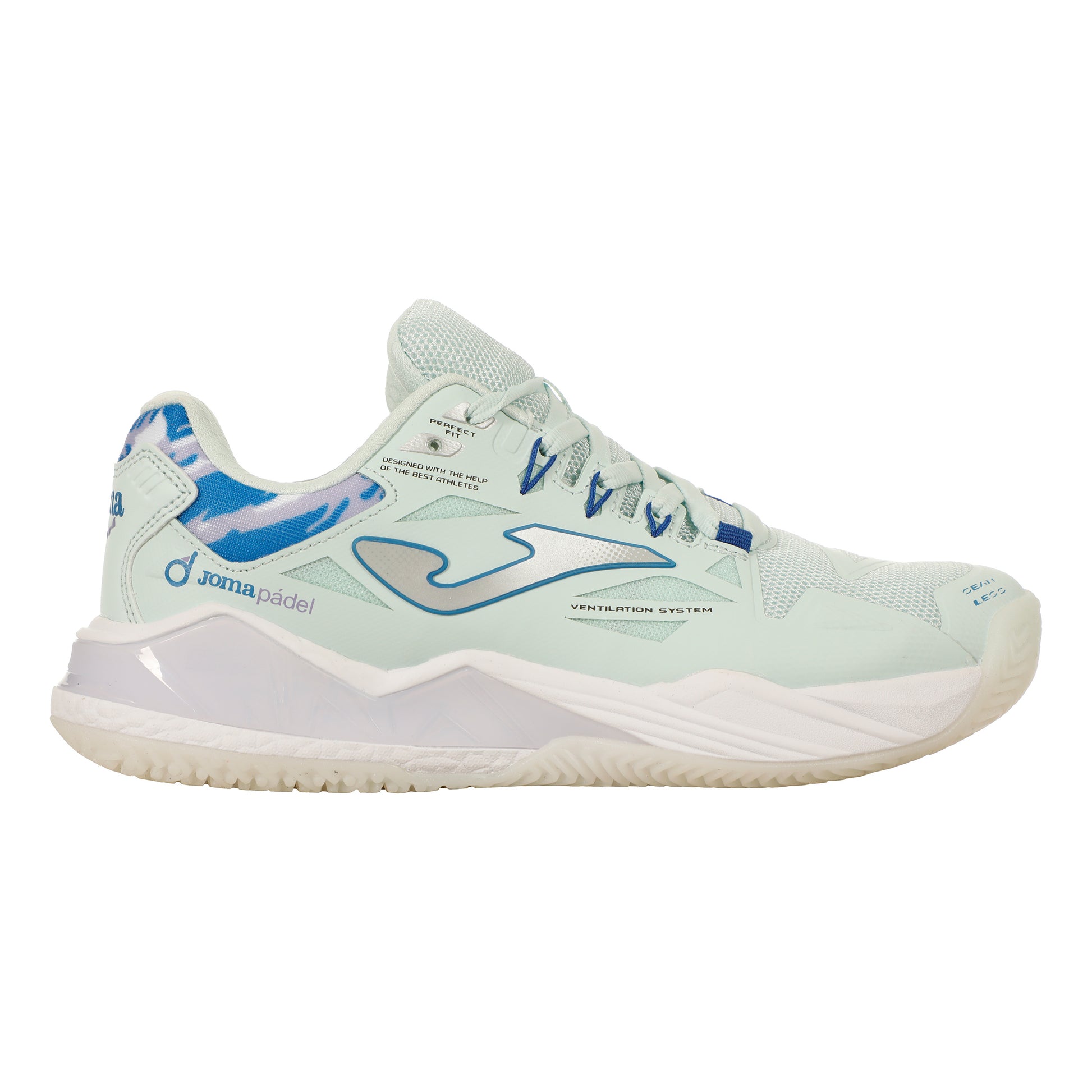 Joma Spin Padel schoen Dames - lichtblauw, mauve
