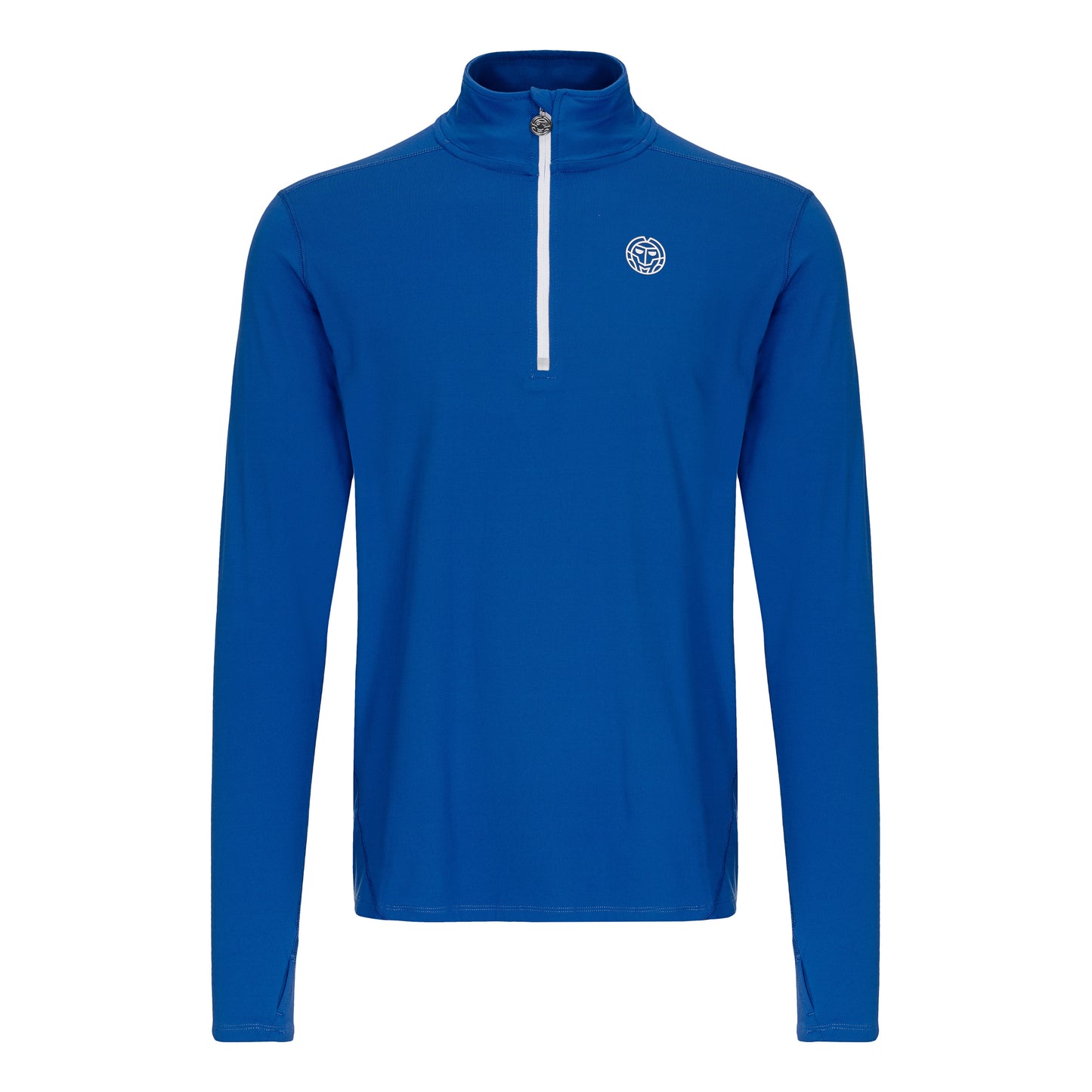 BIDI BADU Zac Tech Longsleeve Heren-Petrolblauw,Wit
