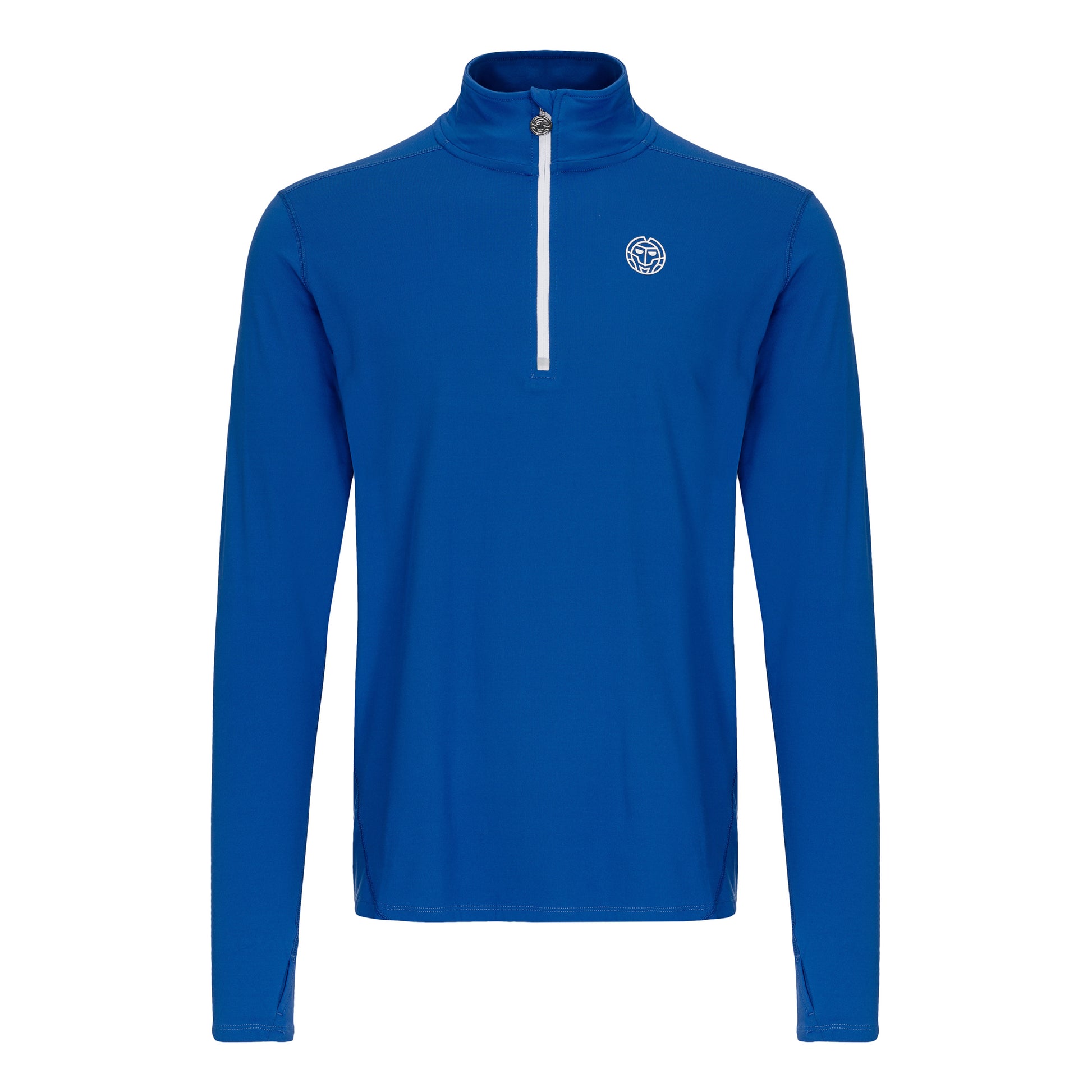 BIDI BADU Zac Tech Longsleeve Heren-Petrolblauw,Wit