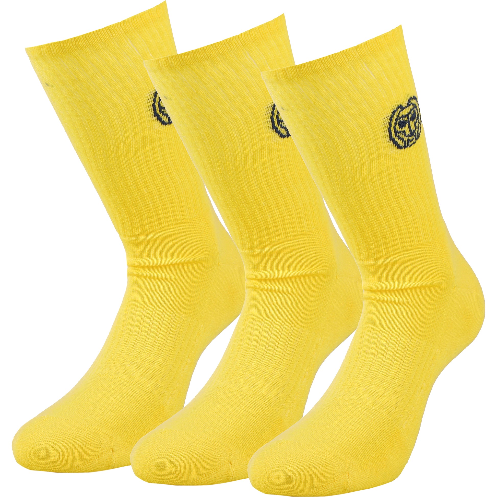 BIDI BADU Matayo Crew Tech Chaussettes De Sport Pack De 3 Hommes-Jaune,Noir