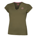 Crew V-Neck T-shirt Femmes - vert olive,