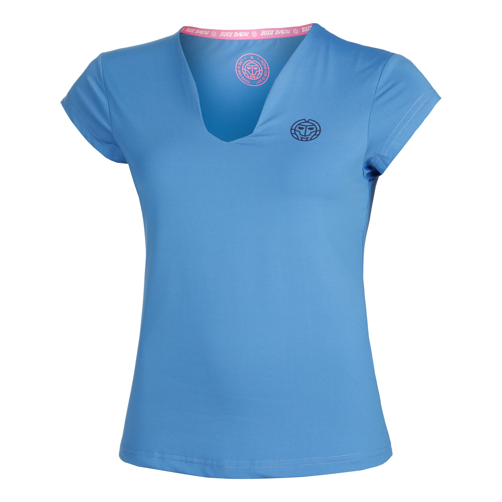 BIDI BADU Colortwist V-Neck T-shirt Dames-Blauw