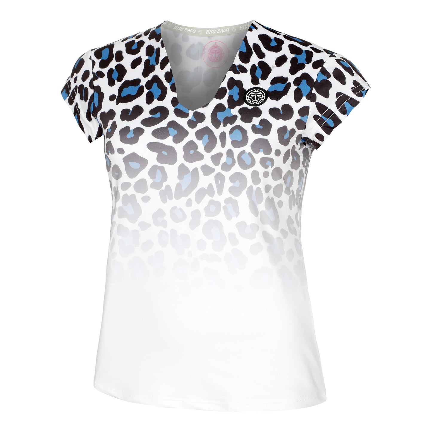 BIDI BADU Leoparty Styles V-Neck T-shirt Dames-Wit,Zwart