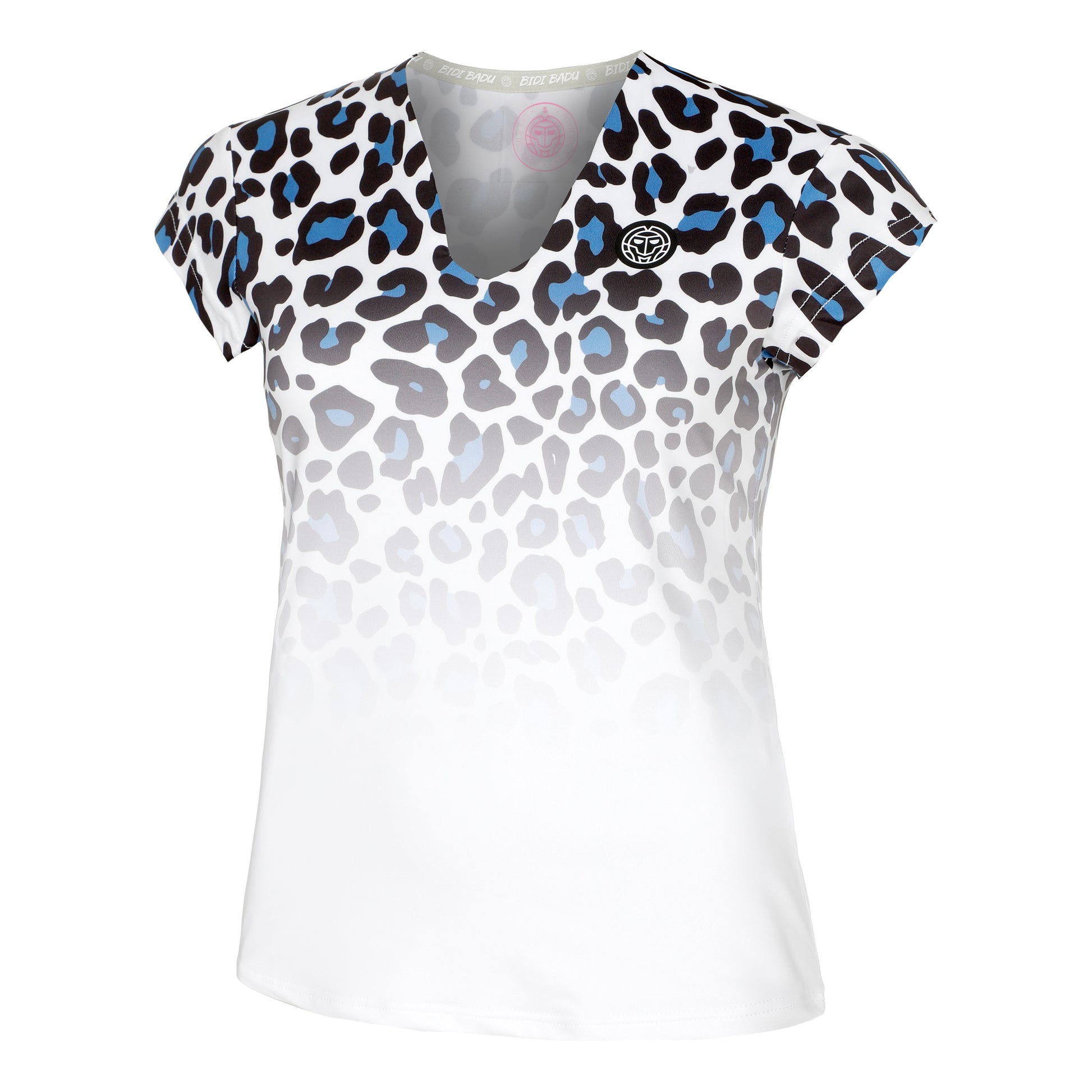 BIDI BADU Leoparty Styles V-Neck T-shirt Dames-Wit,Zwart